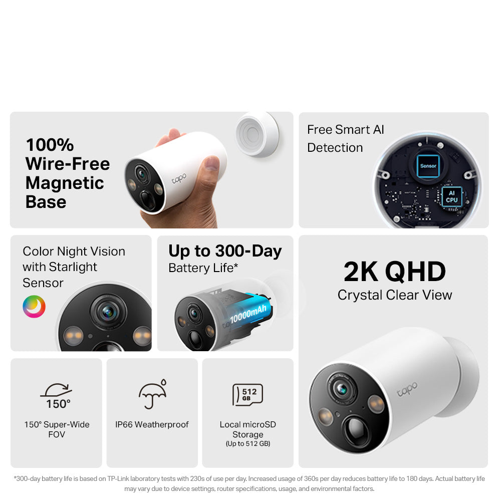 Tapo TC85 Outdoor Smart Wire-Free Security Camera