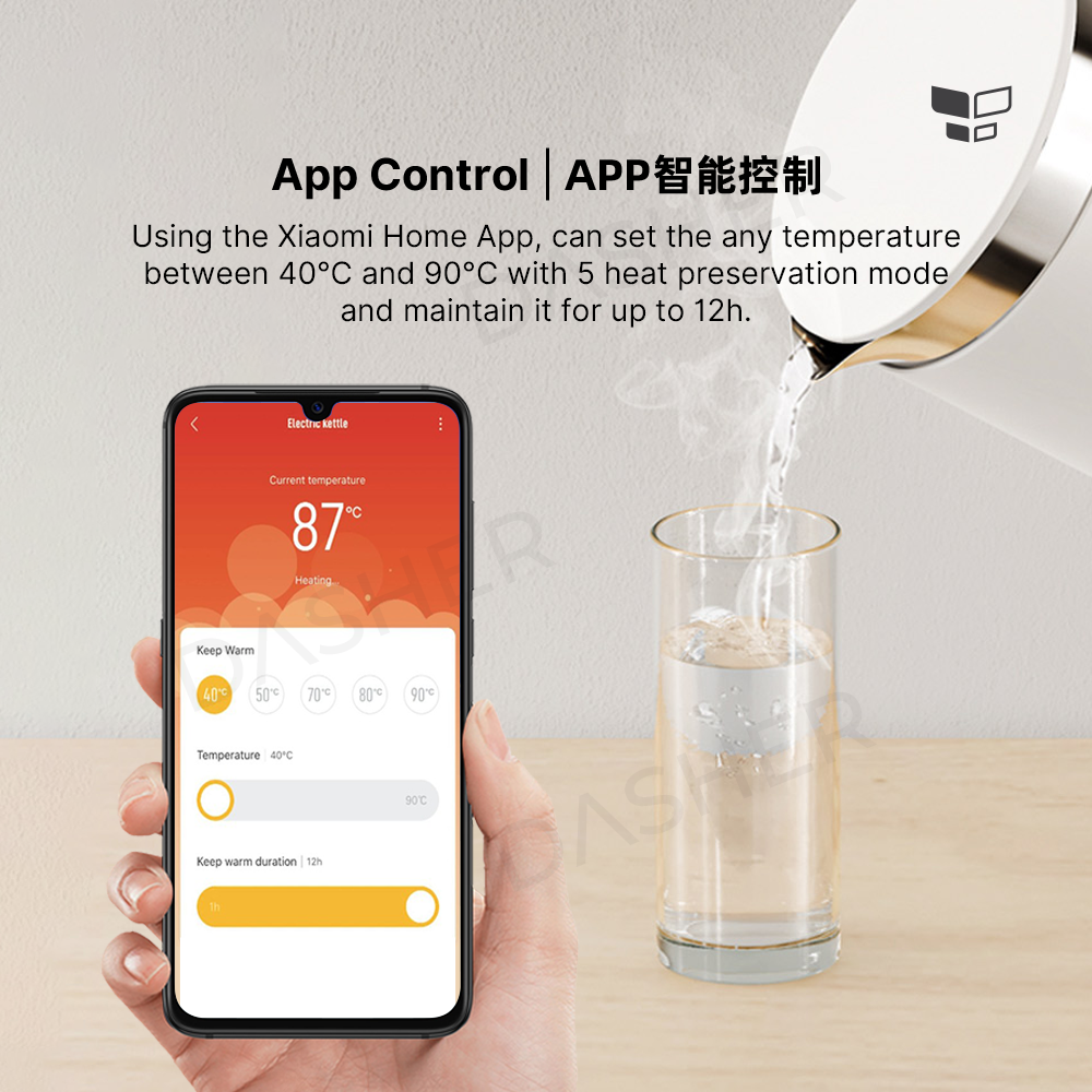 Xiaomi Mijia Smart Electric Kettle Pro Mi Home App Digital Temperature View