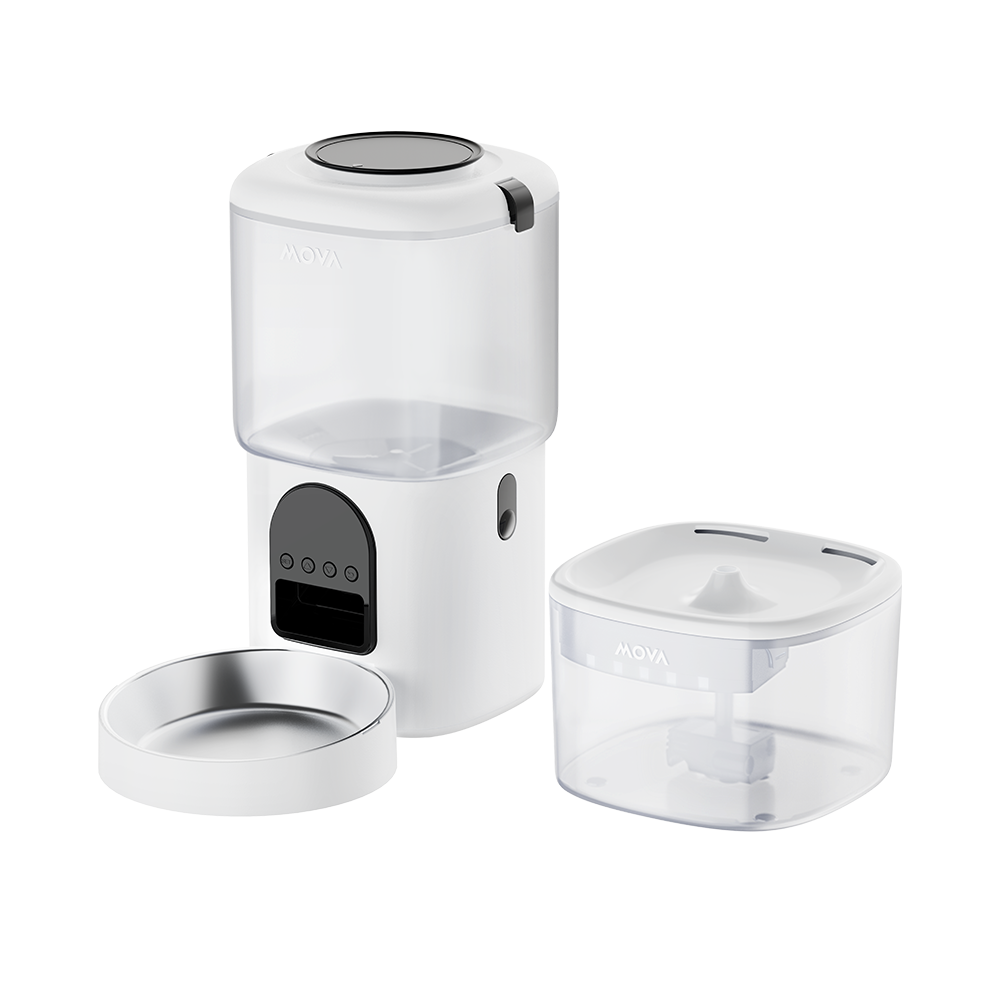 γ2 Years WarrantyγDuoCare Pet Set | 2-in-1 Feeder & Fountain | 4.5L Capacity, Up to 25 Days