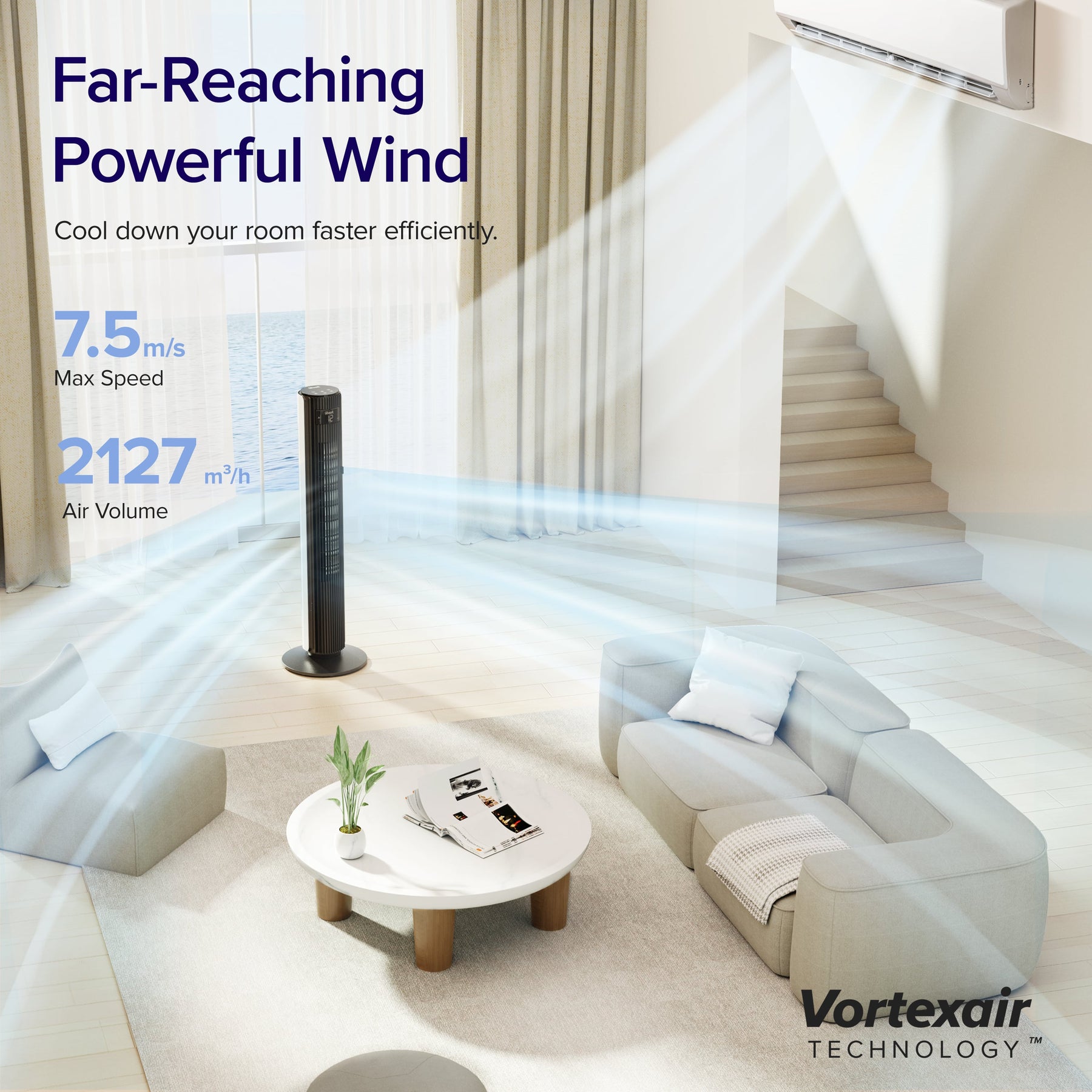 Levoit Classic Tower Fan 42-inch Brushless DC Motor