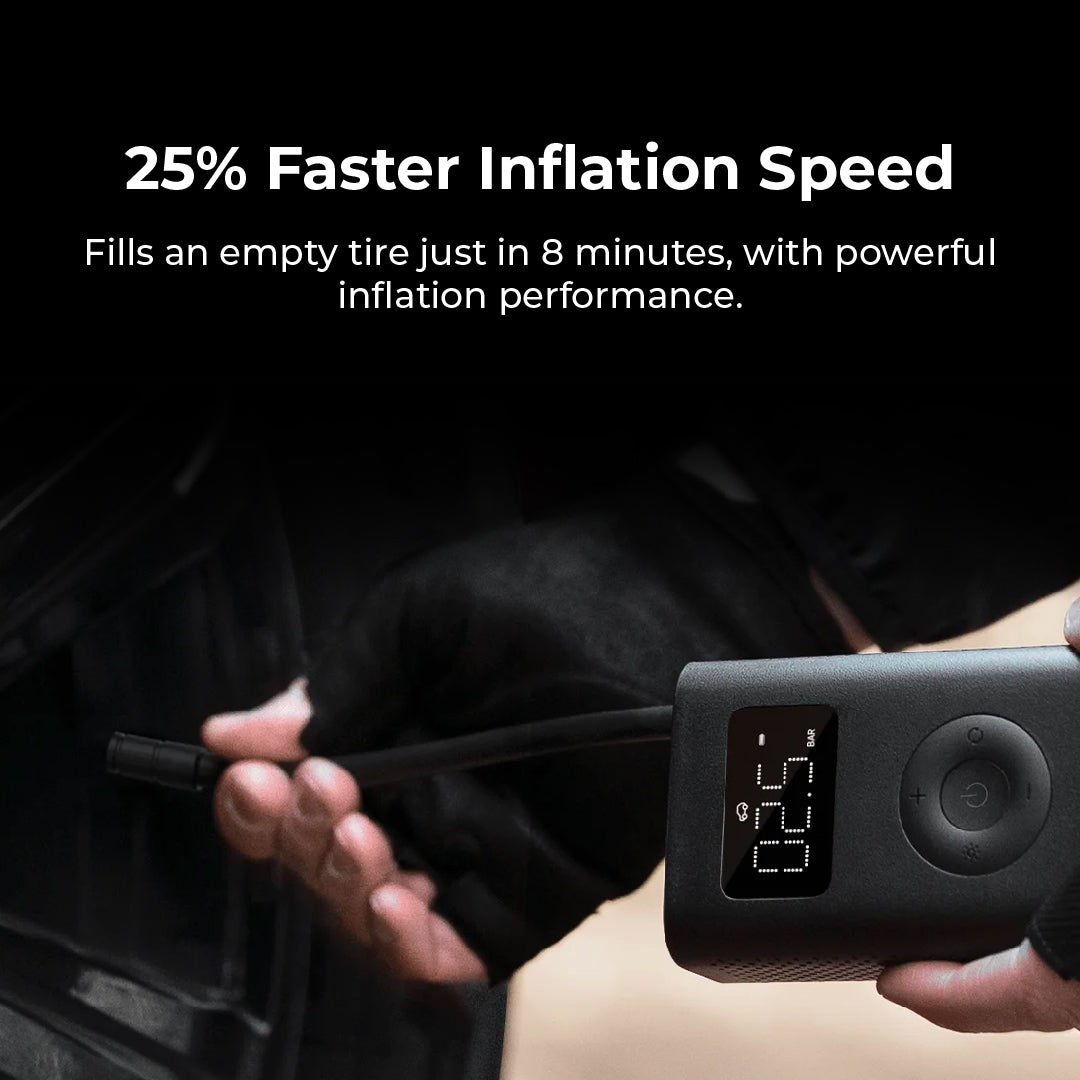 【NEW UPGRADED】Xiaomi Air Pump 2 Air Compressor | 25% Fast Tire Inflation | Reinflate 10 Tires | Six Preset Modes