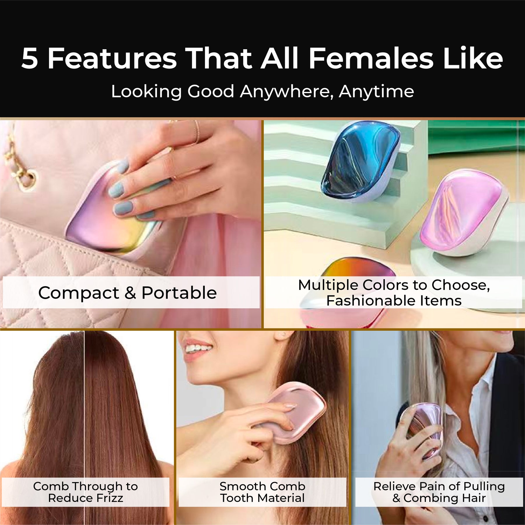 Dreame Hair Comb | Hair Dryer Comb | Reduce Frizz | Prevent Hair Loss | Fashionable | Trendy Smoothing Combs