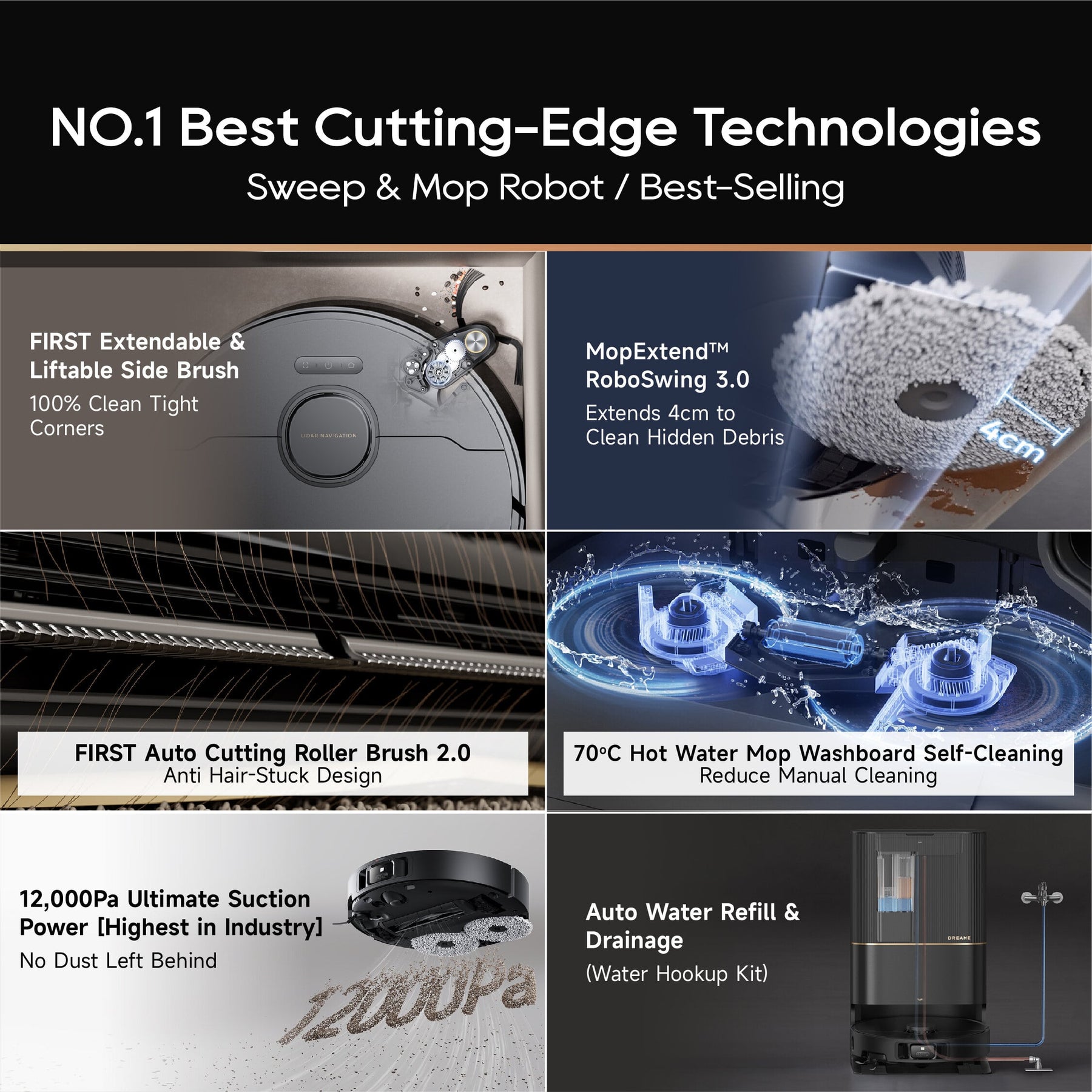 ãGRAND LAUNCHãDreame X40 Ultra / X40 Master Robot Vacuum | Side Brush Extend & Lift | MopExtend RoboSwing 3.0