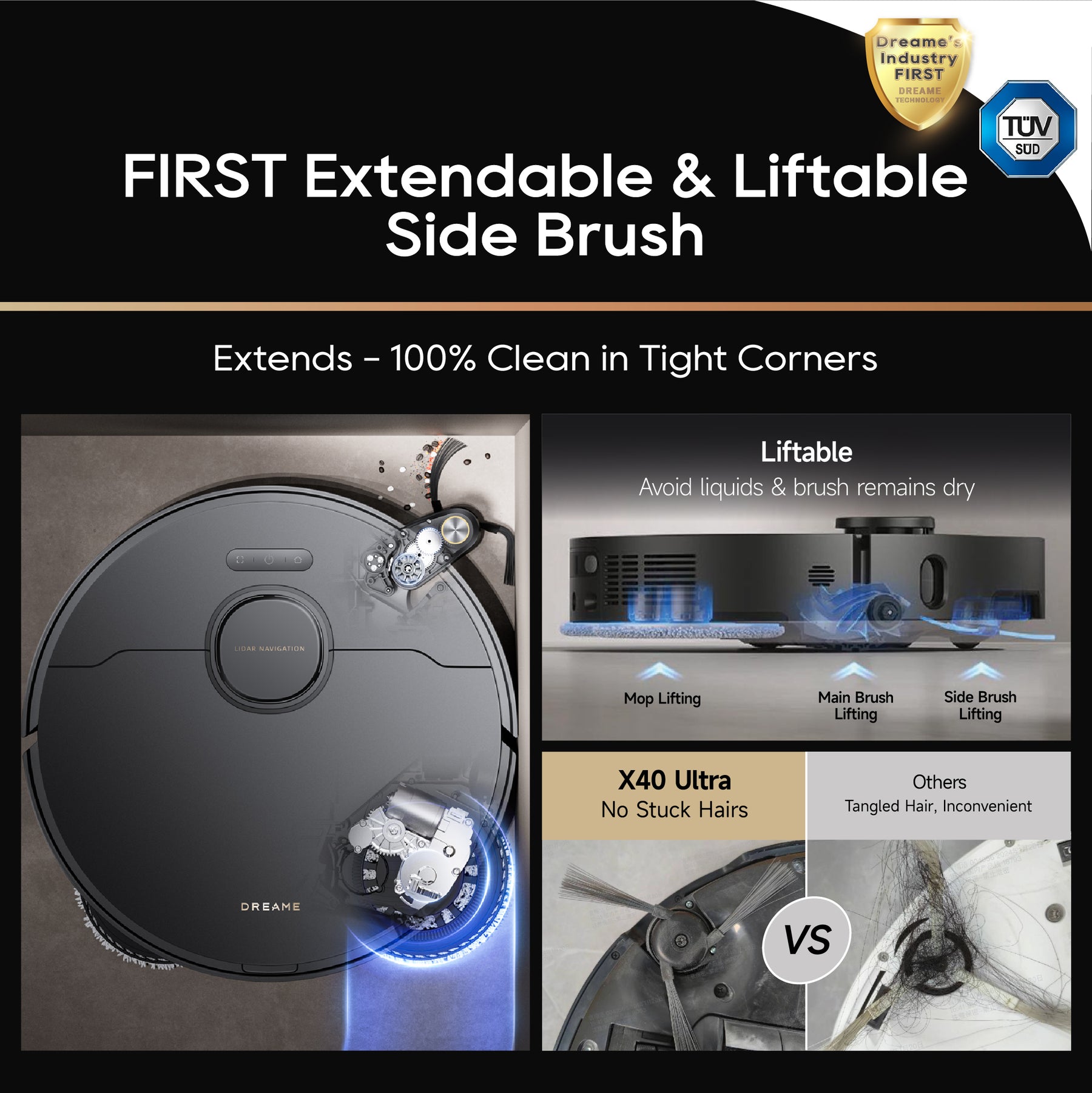 ãGRAND LAUNCHãDreame X40 Ultra / X40 Master Robot Vacuum | Side Brush Extend & Lift | MopExtend RoboSwing 3.0