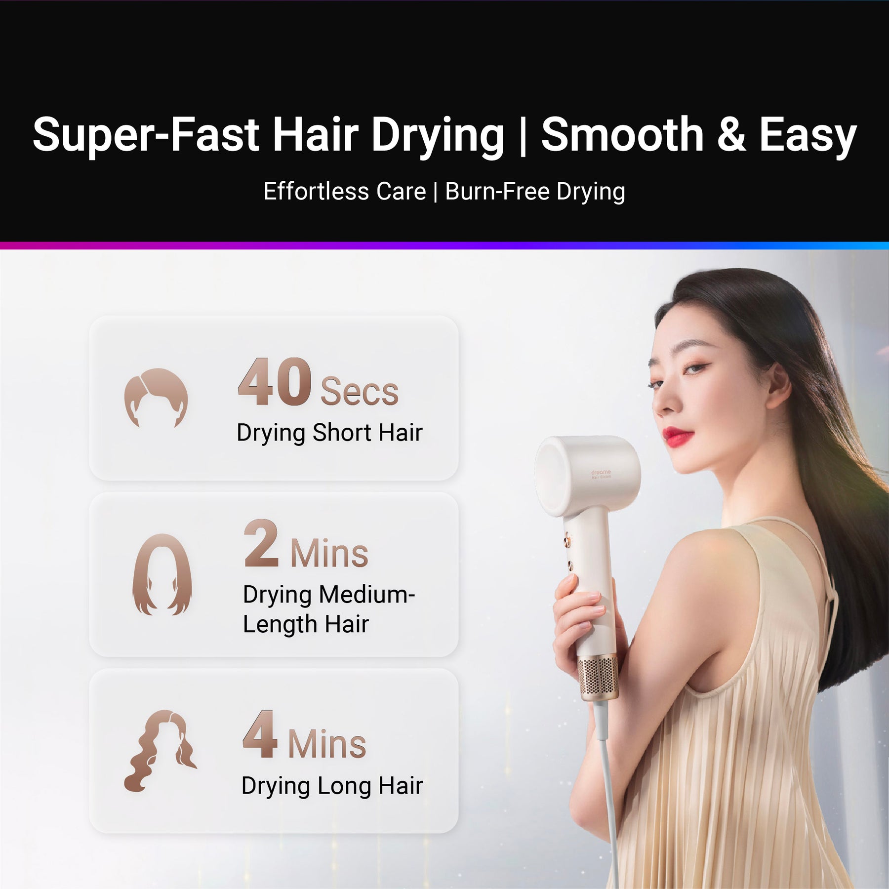 Dreame Hair Gleam Hair Dryer (With Nozzle)