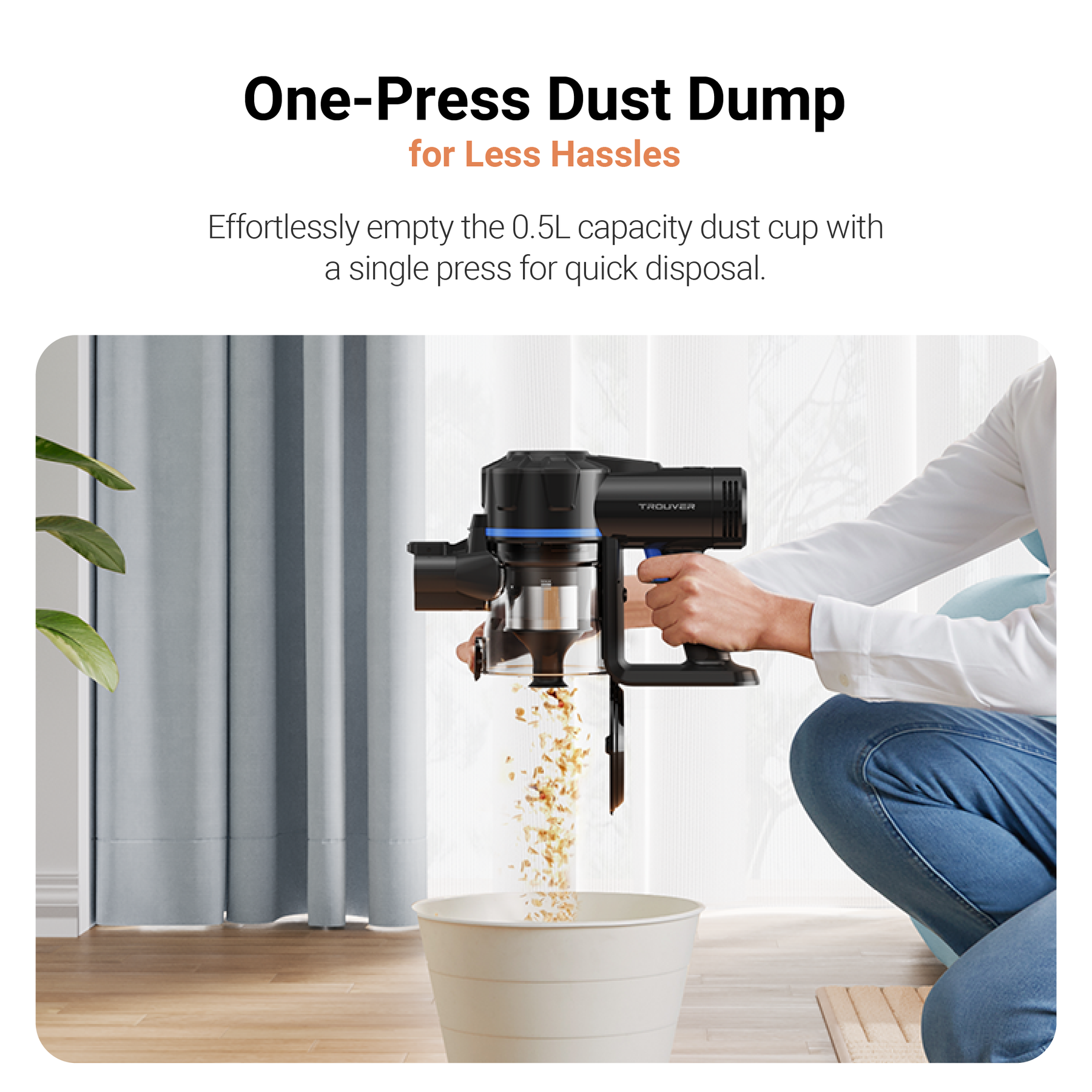 【2 Years Warranty】MOVA J10 Cordless Stick Vacuum | LED Light | Ultra Lightweight | 97% Filtration | Flexible Cleaning