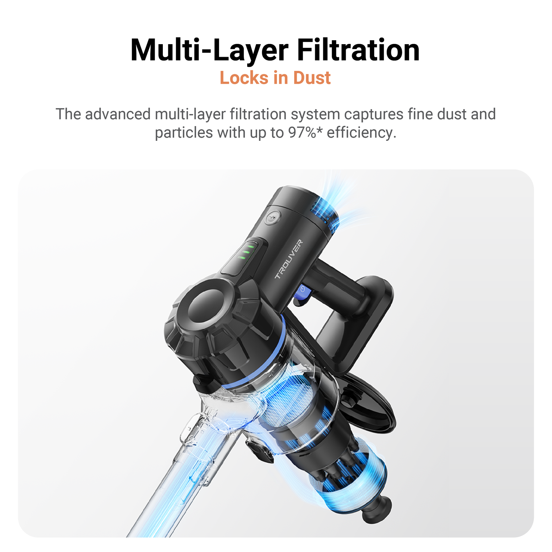 【2 Years Warranty】MOVA J10 Cordless Stick Vacuum | LED Light | Ultra Lightweight | 97% Filtration | Flexible Cleaning