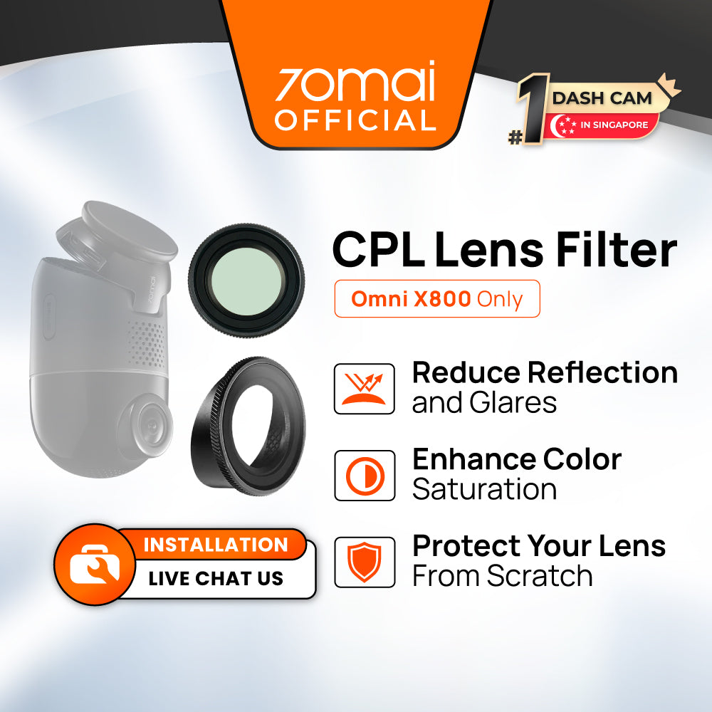 70mai Circular Polarizing Lens Filter for Dash Cam 4K Omni X800