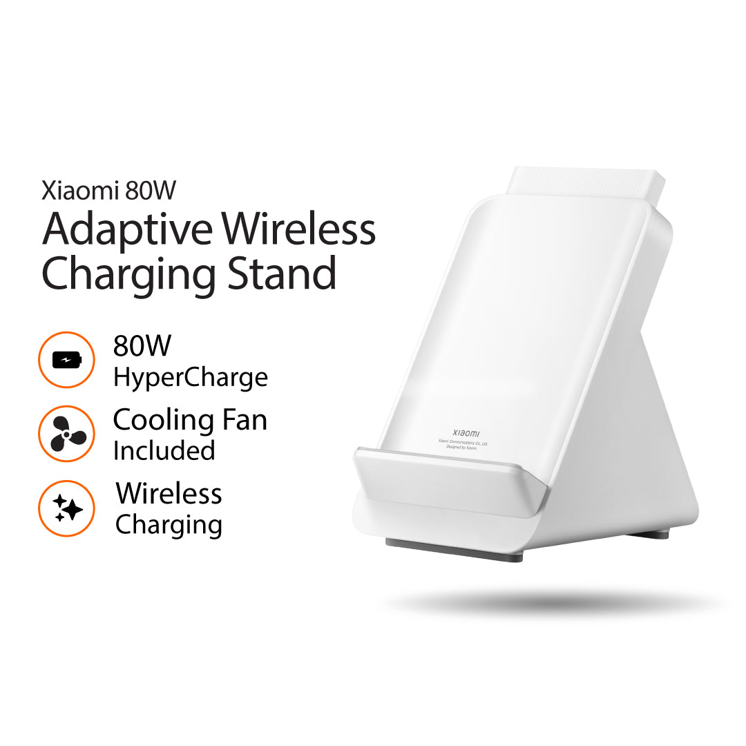 Xiaomi 80W Wireless Charging Stand Pro Hyper Charge Quick Heat Dissipation Inbuilt Cooling Ergonimic Design