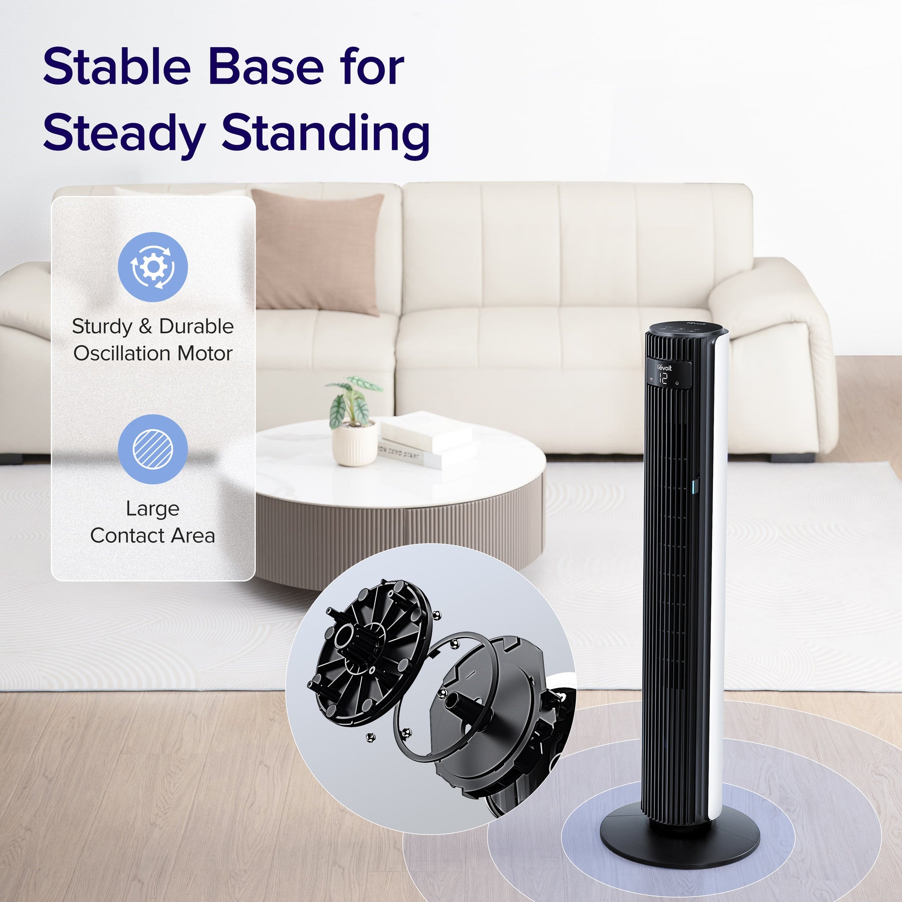 Levoit Classic Tower Fan 42-inch Brushless DC Motor