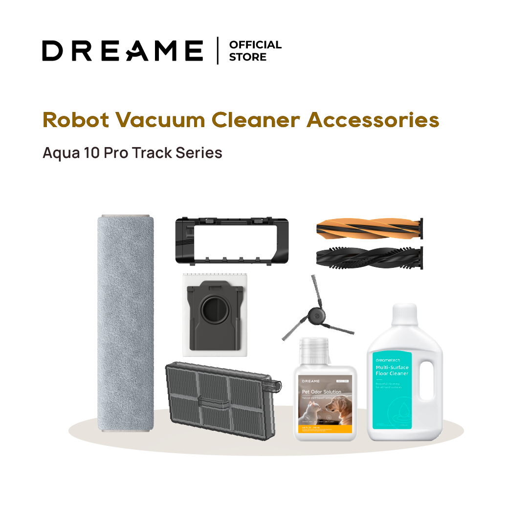Dreame Aqua 10 Pro Track Robot Vacuum Cleaner Accessories Main Brush | Side Brush | Dust Bag | Mop Pad