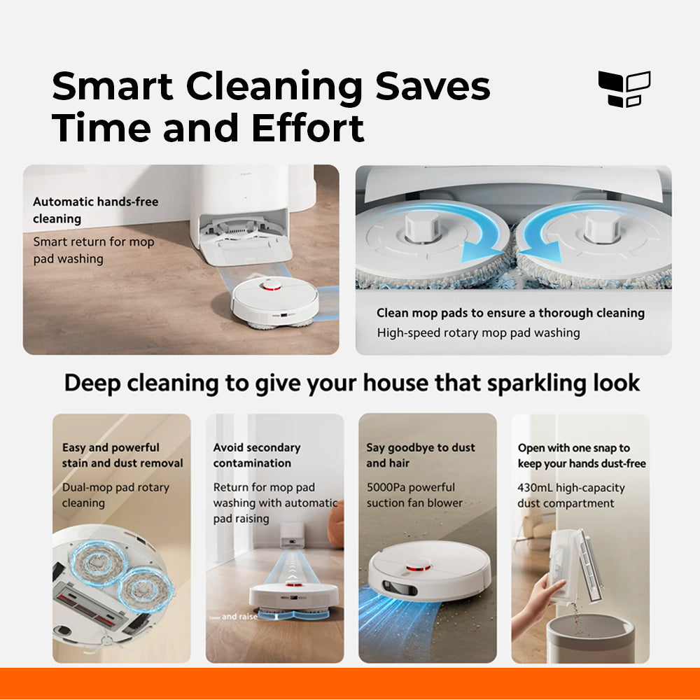 Xiaomi Robot Vacuum X20 | Hands-free Cleaning | LDS Laser Navigation | 5000PA Powerful Suction Sweep & Vibration Mopping