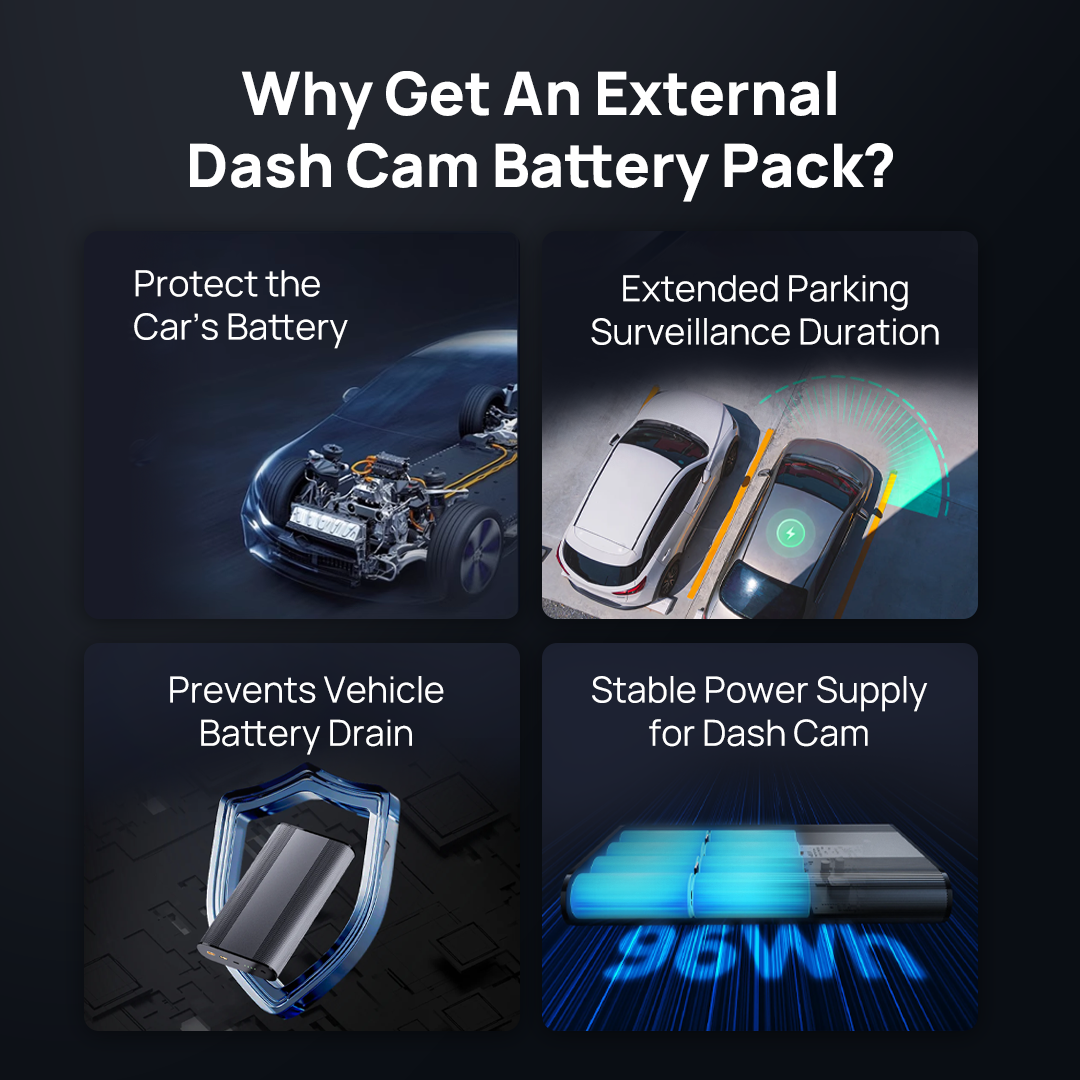 70mai External Battery Pack | Easy Plug & Play | Car Battery Saver & Protection