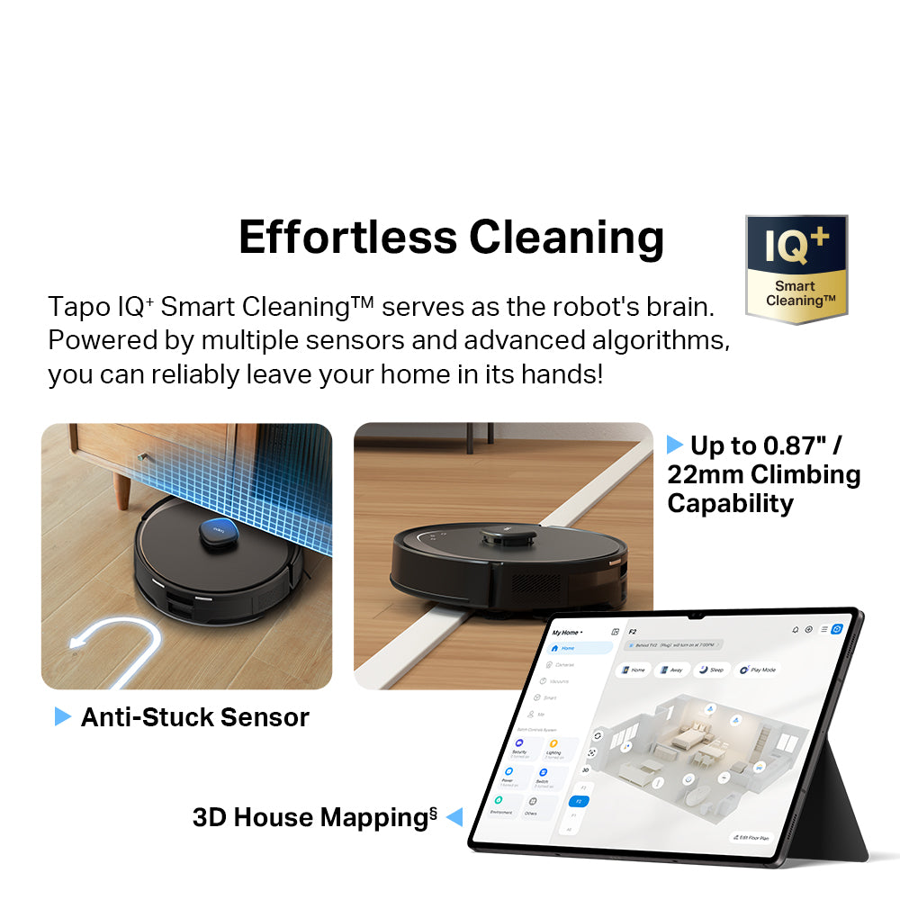 Tapo RV30 Max Plus Robot Vacuum & Mop | 5300Pa Hyper Suction | Auto-Empty Dock | Dual Navi System
