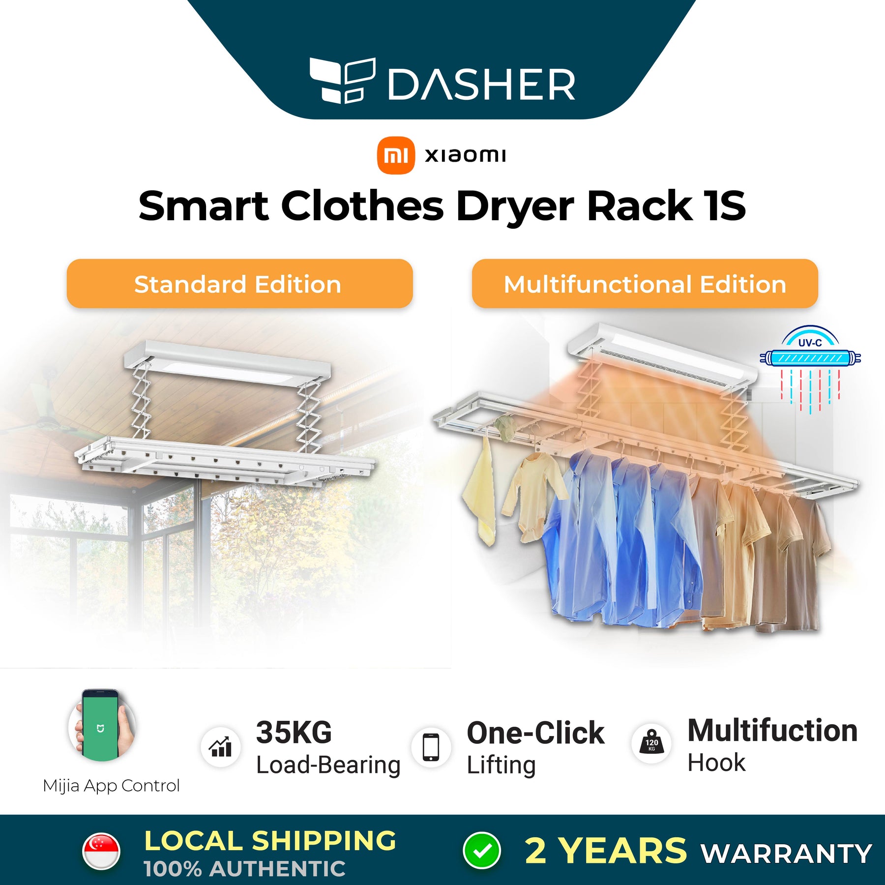 Xiaomi Smart Clothes Dryer 1S Standard and Multifunctional Edition