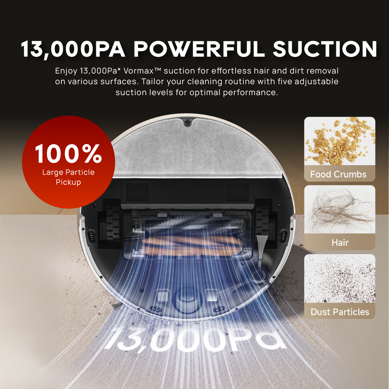 【NEW LAUNCH】Dreame D20 Robot Vacuum | 2-IN-1 Vacuum and Mop | 13,000Pa Suction Power | HyperStream™ Detangling DuoBrush