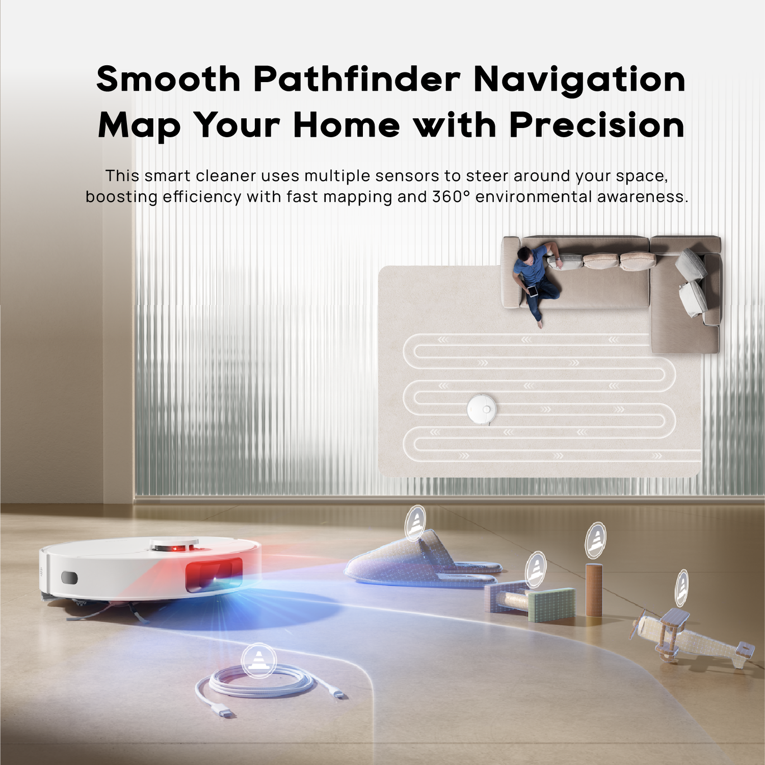 【NEW LAUNCH】Dreame D20 Robot Vacuum | 2-IN-1 Vacuum and Mop | 13,000Pa Suction Power | HyperStream™ Detangling DuoBrush