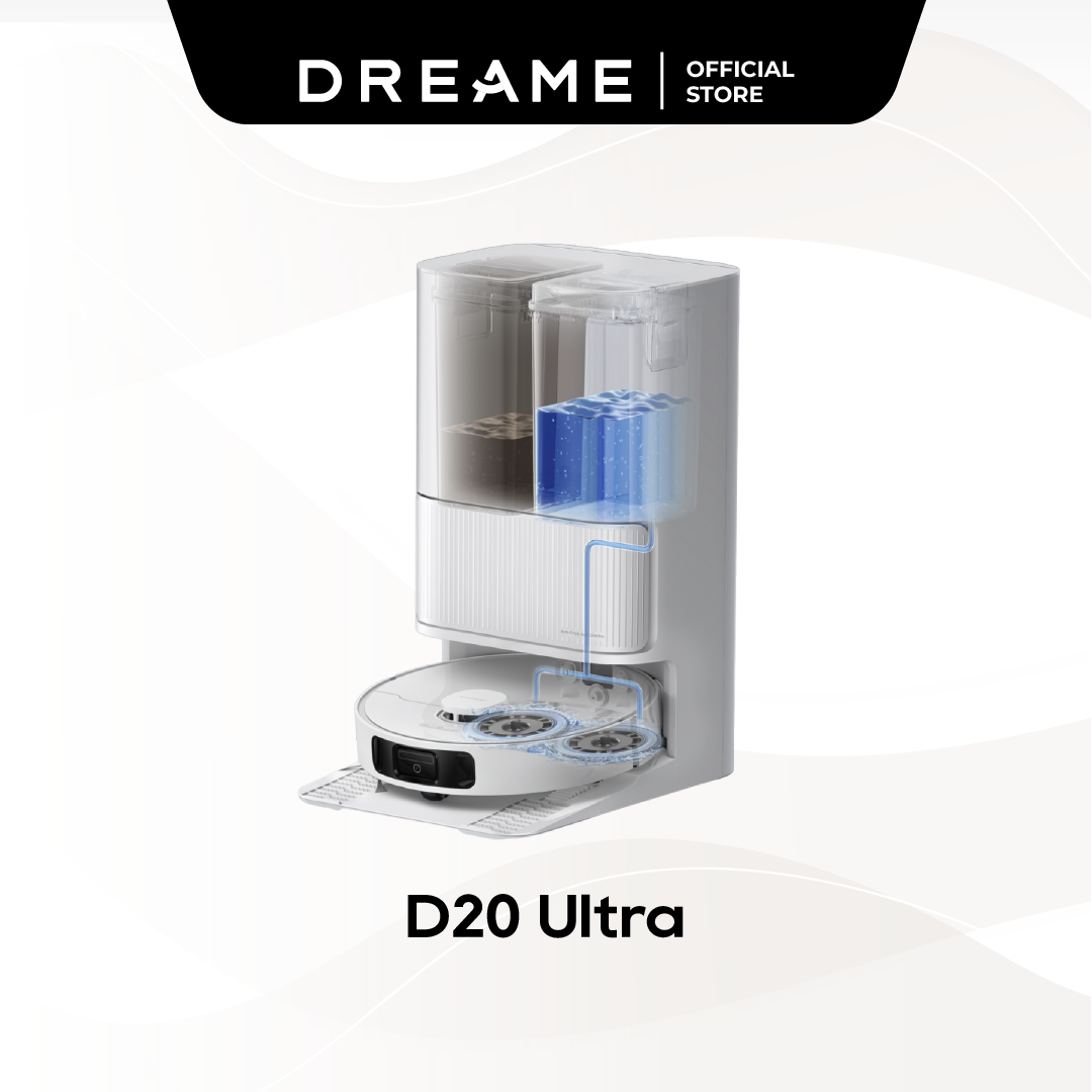 【NEW LAUNCH】Dreame D20 Ultra Robot Vacuum | 13,000Pa Suction Power | RoboSwing Mopping | All-in-One PowerDock - Hot Air Drying and Mop Washing