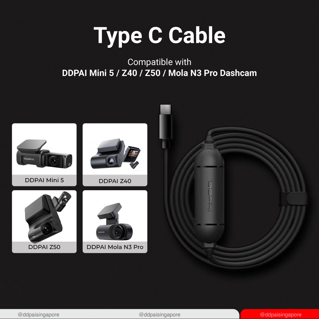 DDPAI OBD Intelligent Type-C Hardwire Kit for DDPAI Mini 5 / Z40 / Z50 / Mola N3 Pro / N3 / N1 Dual Dash Cam
