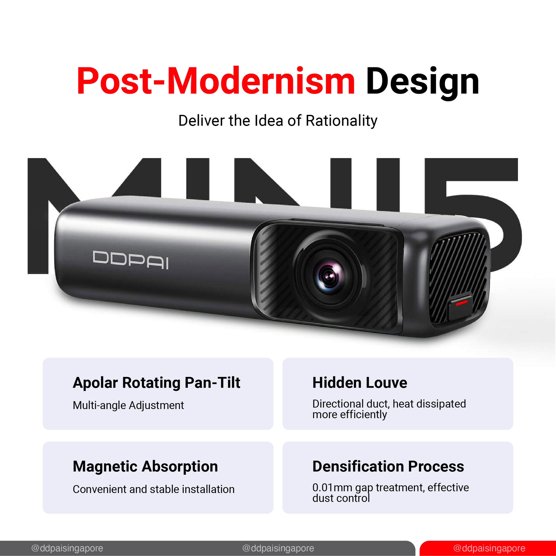 DDPAI Dash Cam Mini 5 4K 2160P HD DVR Car Camera Hidden Android Wifi 4G Connect Auto Video Recorder Dashcam