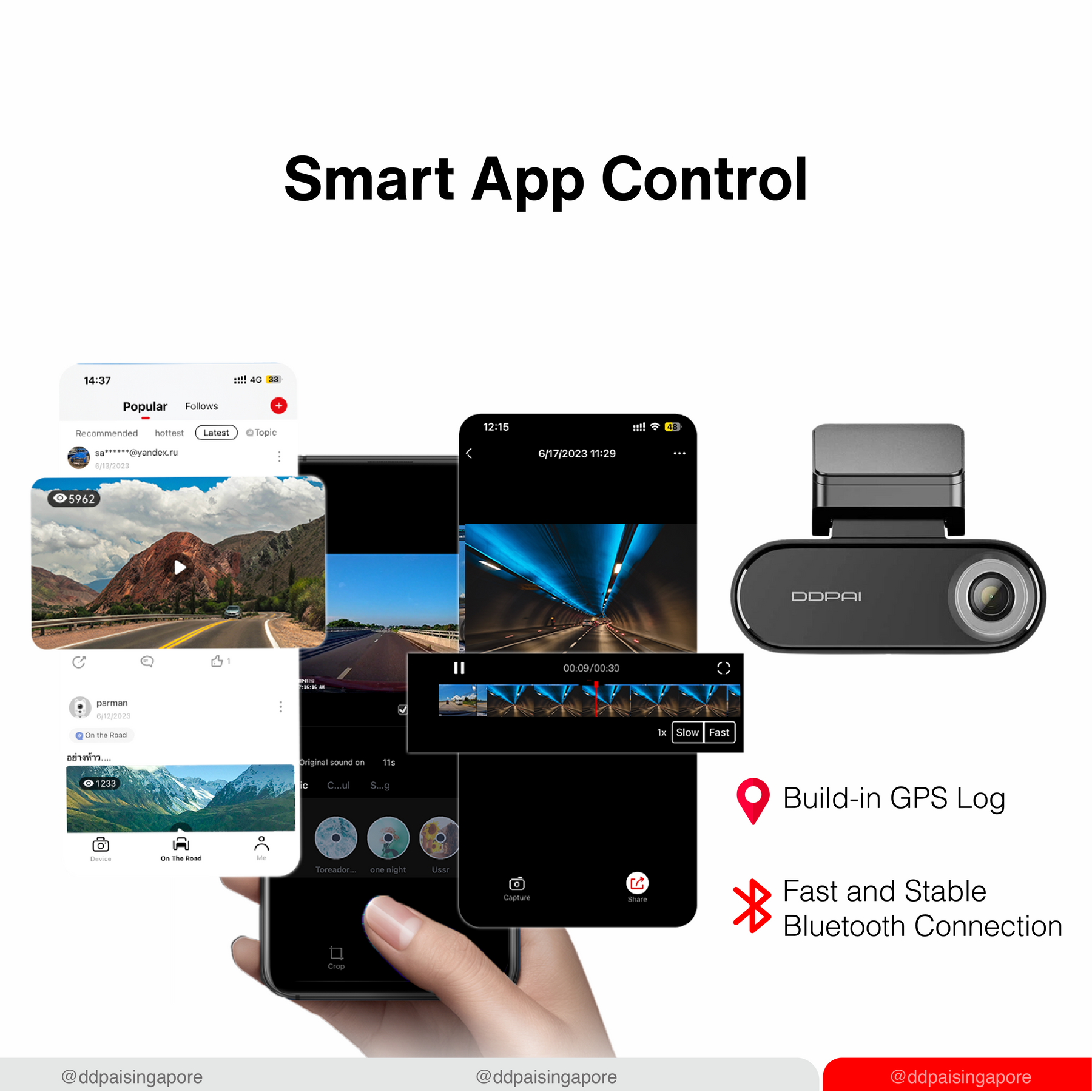 DDPAI N5 Dual 4K Ultra HD GPS Front & Rear Recording Dash Cam