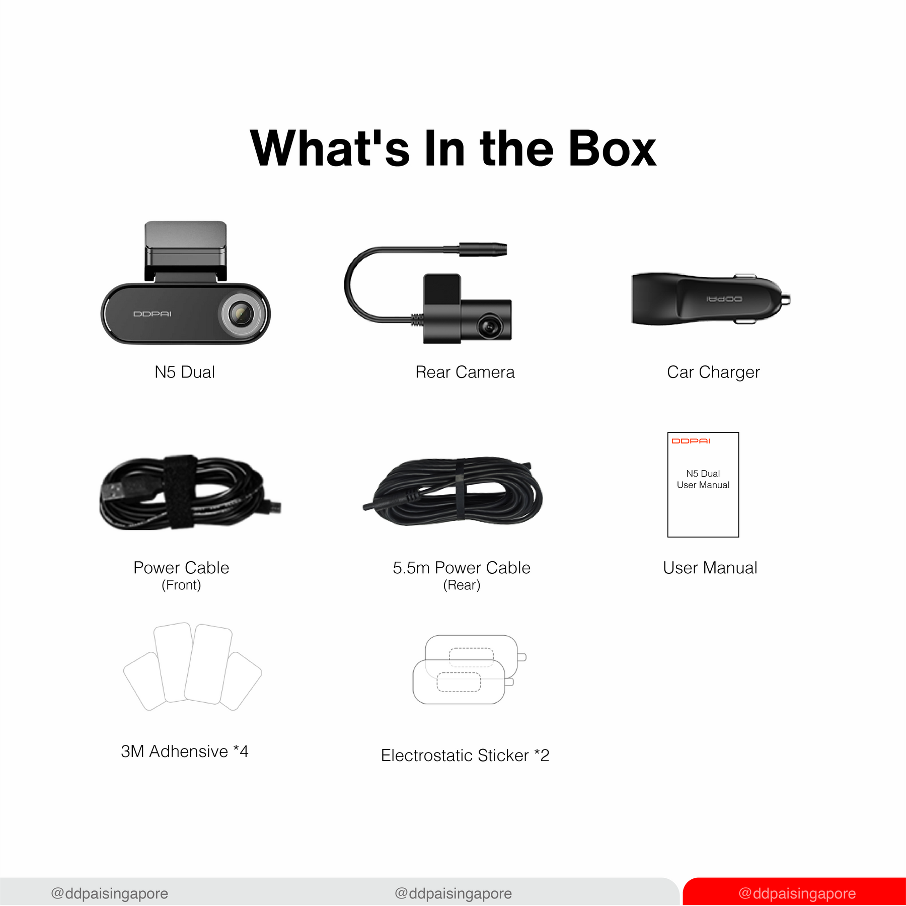DDPAI N5 Dual 4K Ultra HD GPS Front & Rear Recording Dash Cam