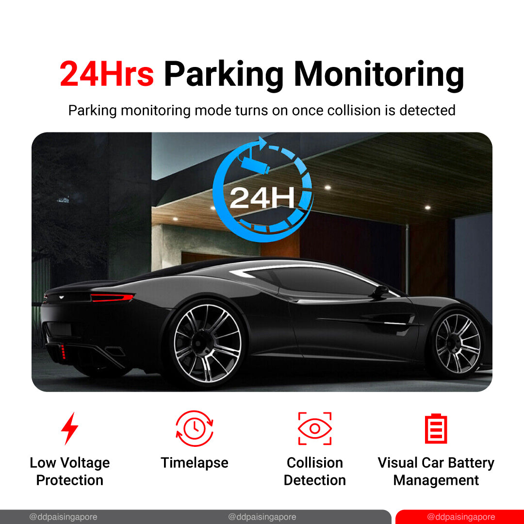 DDPAI X5 Pro Dash Cam 4K UHD Dual Cam Recorder WiFi DVR 4G Connection Dashcam