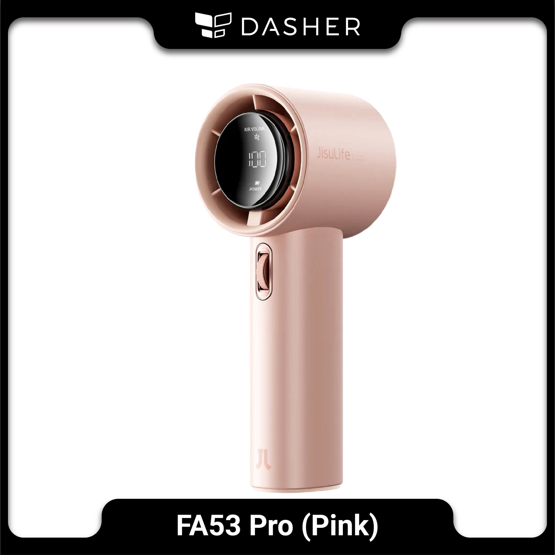 JISULIFE Portable FA53 Pro / FA53 Pro 1S Rechargeable Handheld Fan Strong Wind 100 Gear 15 Hours Display