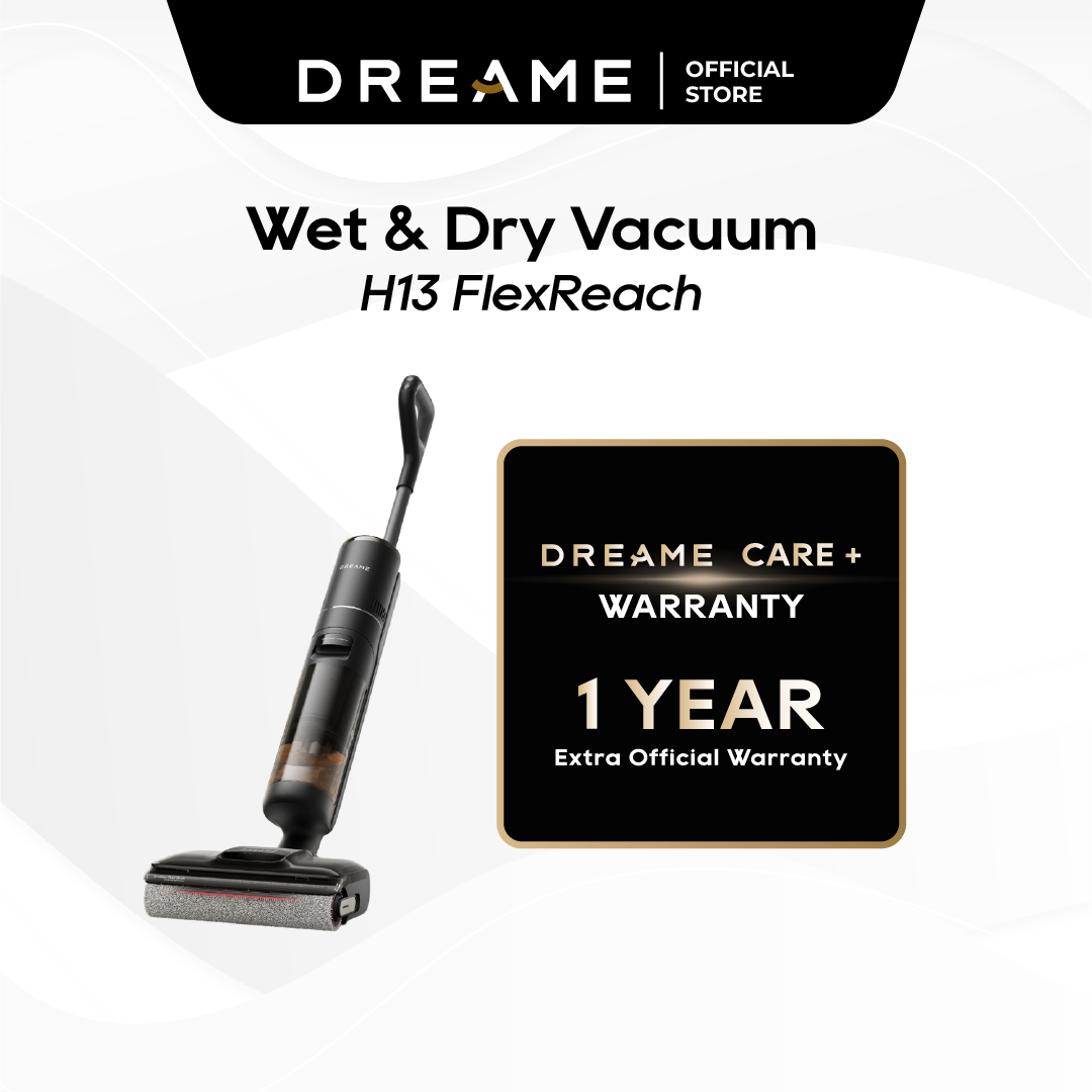 Dreame Official Extended Warranty (Wet & Dry Vacuum): 1 Year Package = Upgrade to 3 Years Warranty! (Add On Deals Only)