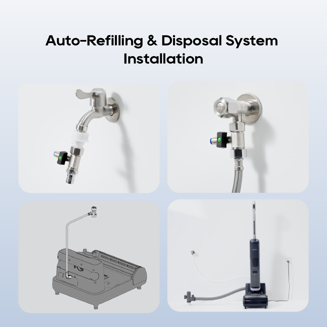 Dreame H14 Station Wet and Dry Vacuum Water Hookup Kit Installation