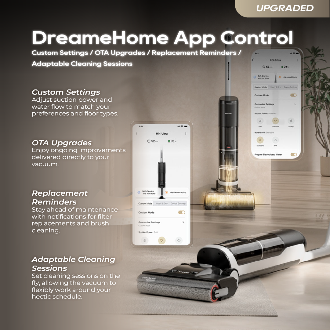 ใGRAND LAUNCHใDreame H14 Ultra Wet and Dry Cordless Vacuum Cleaner | 100% Tangle-Free Scraper | 100ยฐC Hot Water Wash