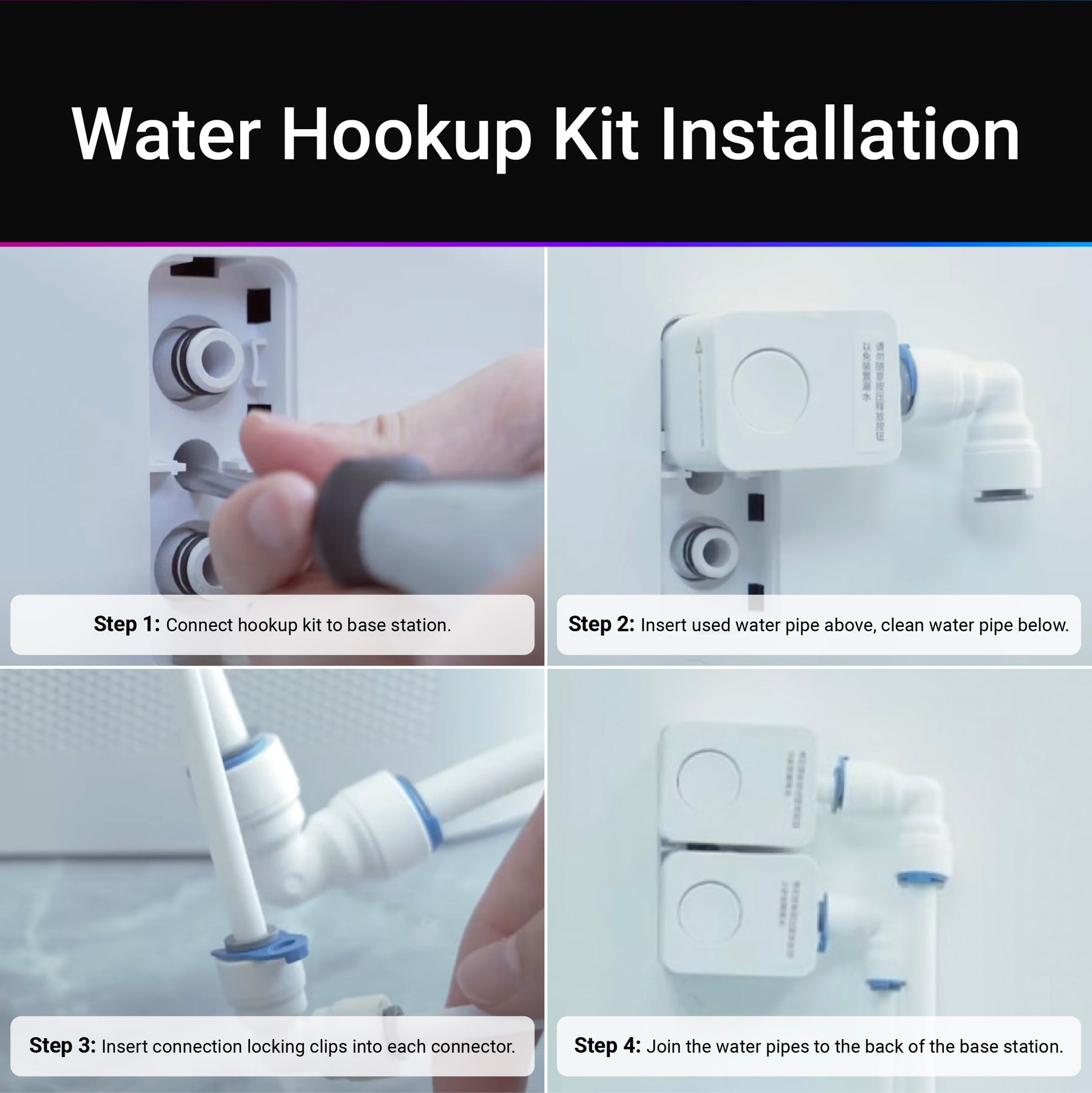 Dreame L10s Pro Ultra / L10s Ultra Gen 2 / L40 Ultra / X30, X40, X50 Series / X40 Pro Ultra / Aqua 10 Pro Track / Aqua 10 Roller / Matrix10 Ultra Water Hookup Kit Installation