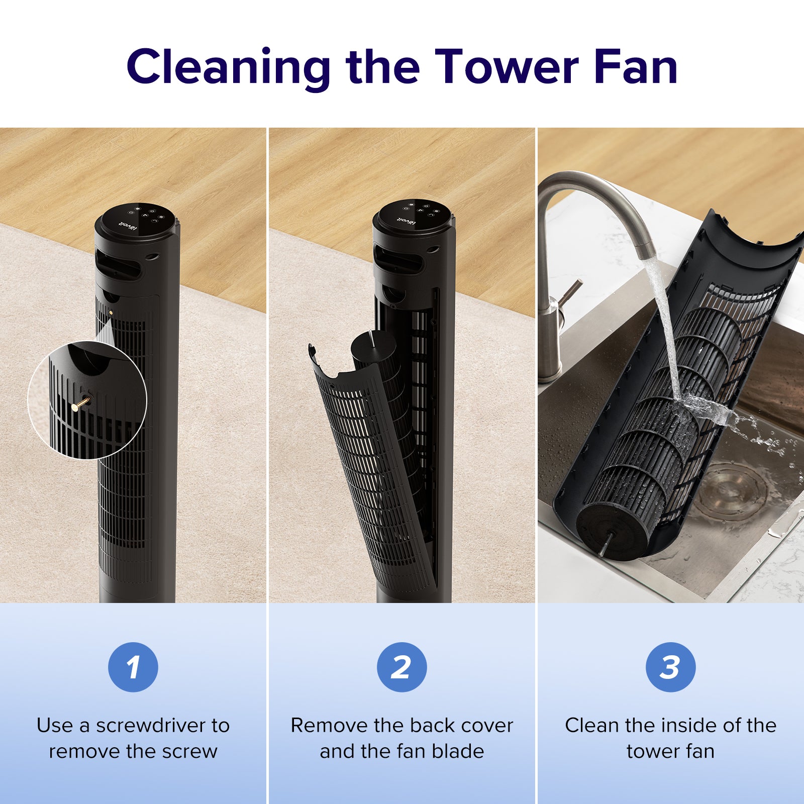 Levoit Smart Tower Fan 42-inch Brushless DC Motor