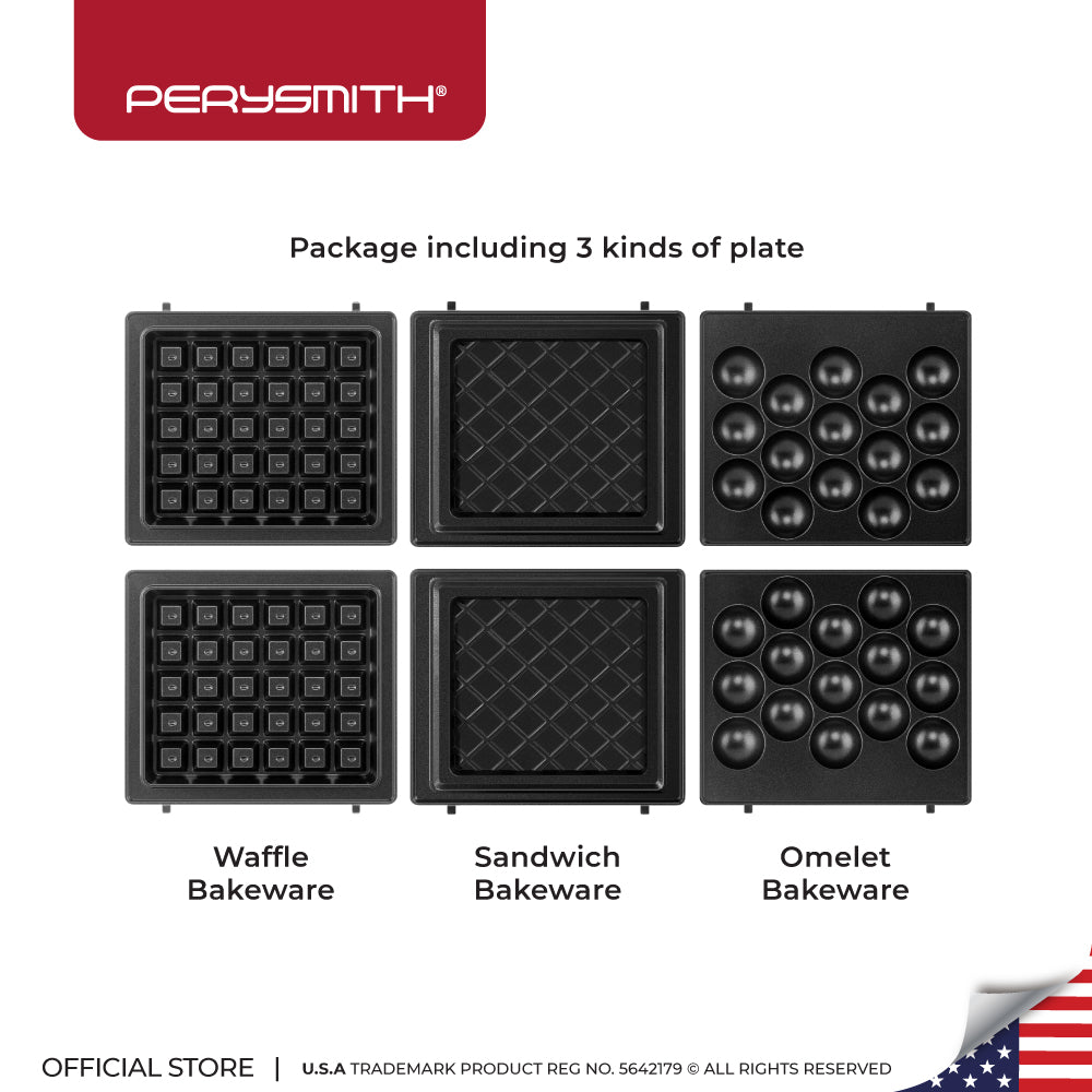 PerySmith 3in1 Waffle Maker EasyCooking Series WM360