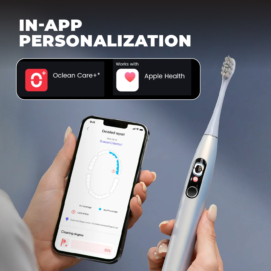 Oclean X Pro Digital Instant Feedback for Missed Areas Maglev Motor with Premium brush head