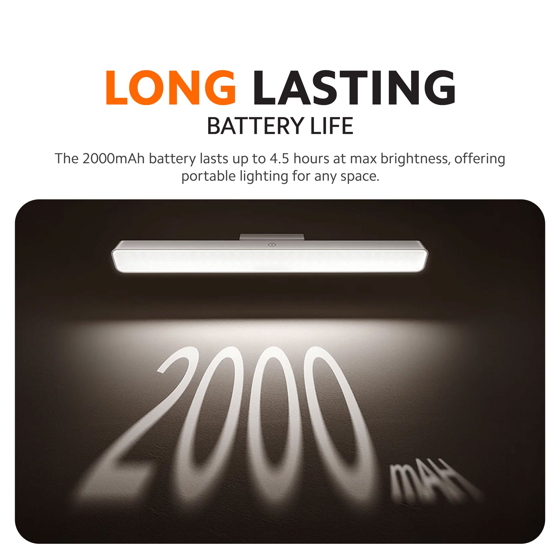 Xiaomi Magnetic Reading Light Bar | 36cm Wide-Angle LED | 3-Level Dimmable Touch Control | 2000mAh Rechargeable Battery