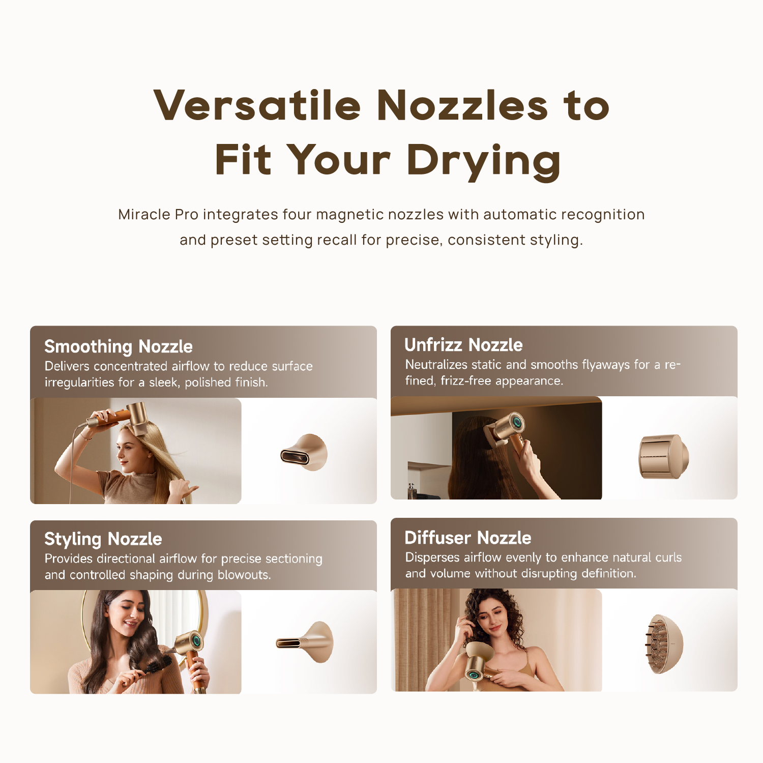 Dreame Hair Miracle Pro Hair Dryer | Deep Hair Infusion with Atomized Essence | Intelligent Heat and Airflow Regulation - Measures Distance of Hair and Automatically Adjusts Heat