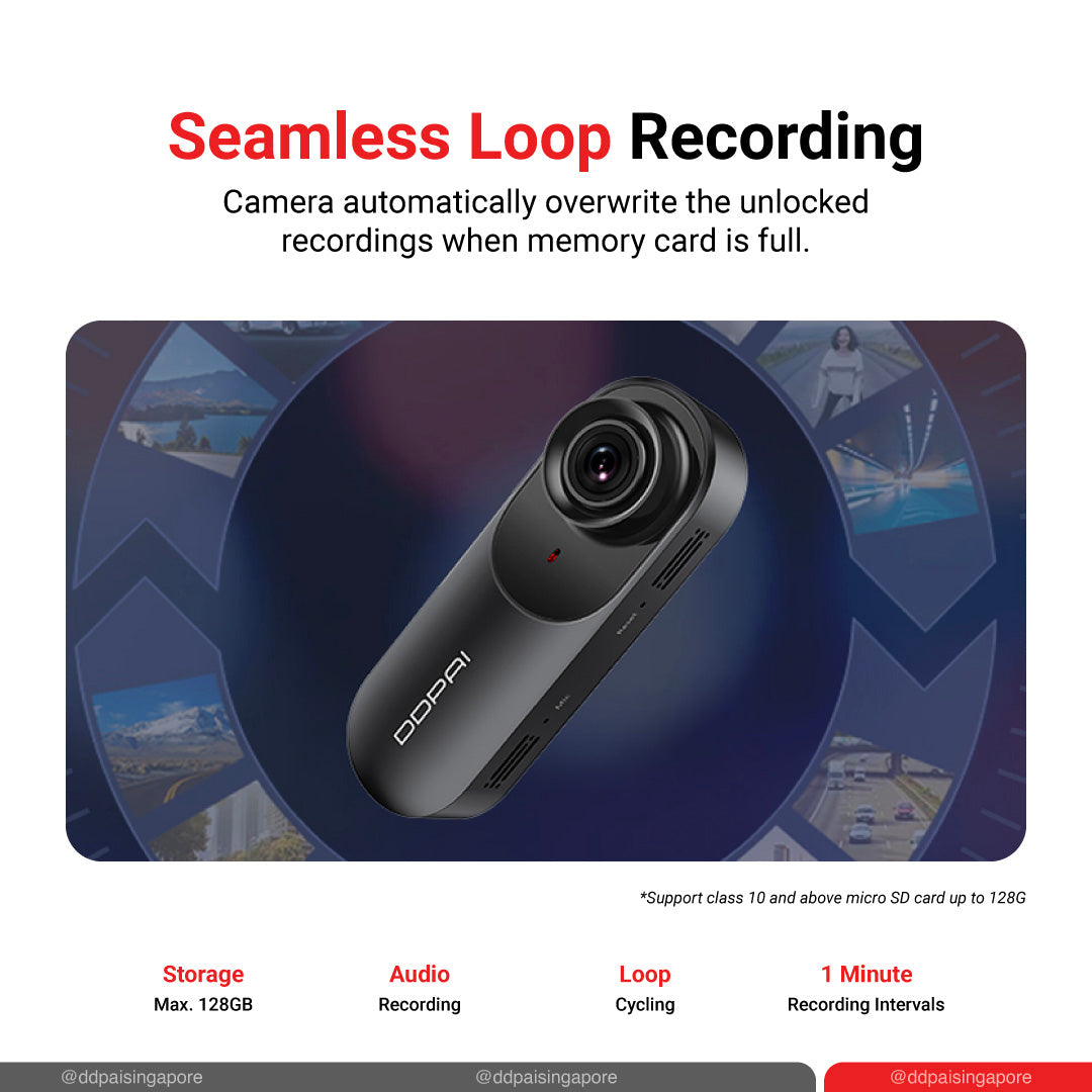 DDPAI Mola N3 Pro Front and Rear 1600P HD Vehicle Drive Auto Video DVR GPS Dash Cam
