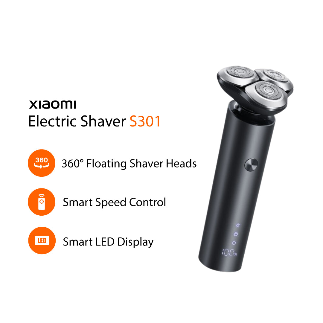 Xiaomi S101 / S301 Electric Shaver LED Display 90 Days Battery Life Type C Charging IPX7 Smart Speed Control