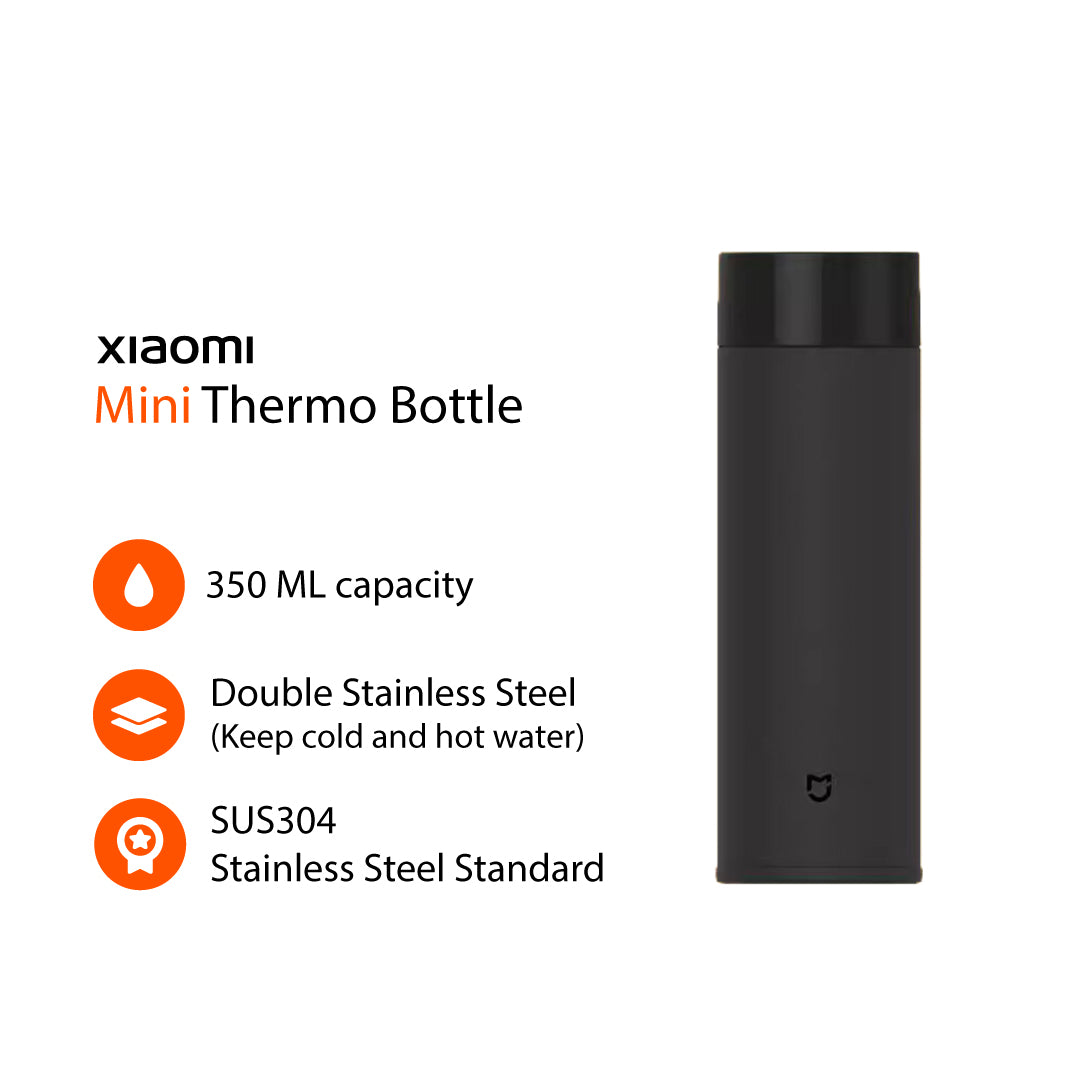 Xiaomi Mijia Mini Thermo Bottle 350 ML 6 Hours Hot Cold Water Temperature Retention Light & Portable Stainless Steel