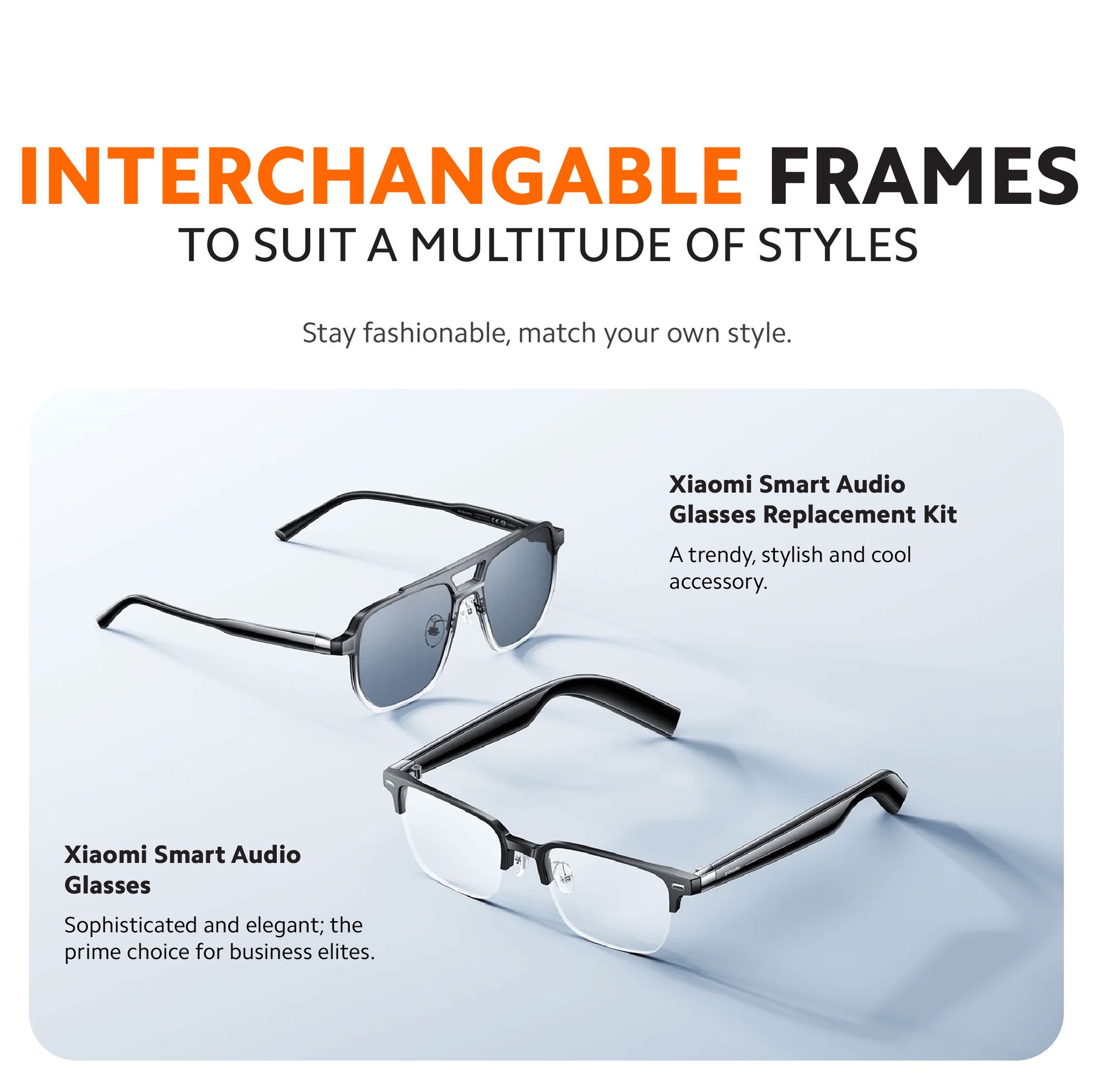 Xiaomi Smart Audio Glasses Listen Music Call Bluetooth 10 Hours Battery For Music 7 Hours For Calls Noise Cancellation