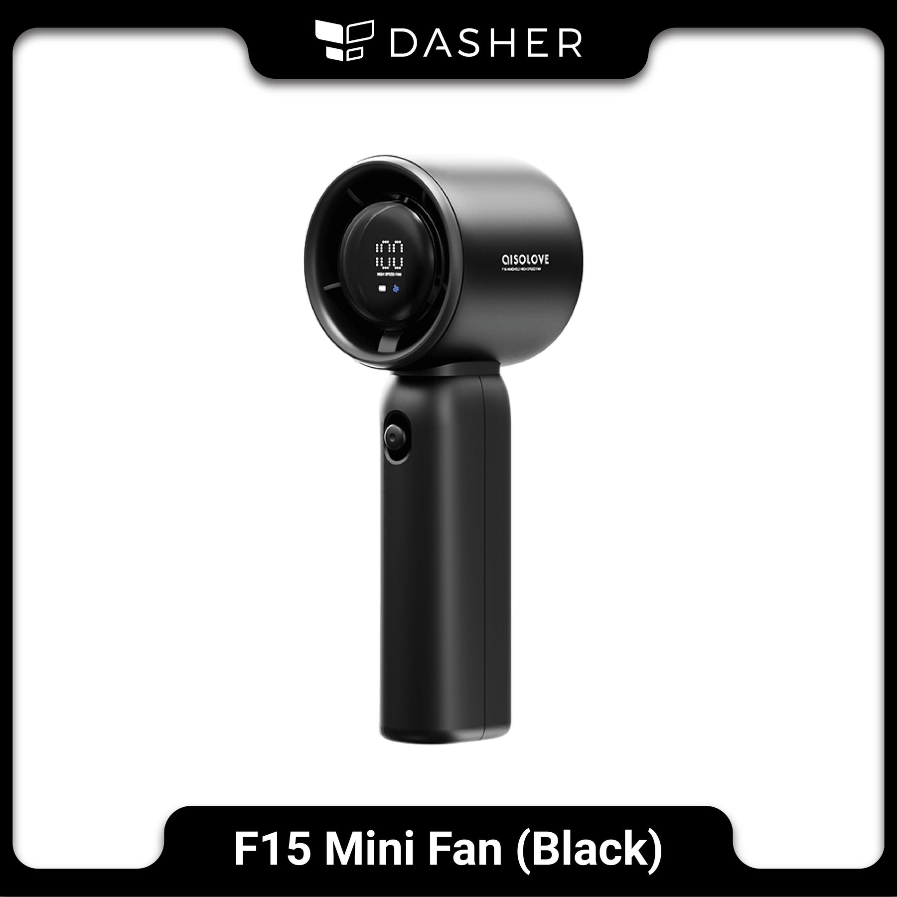 SoLove F15 100 Speed Modes / F16 Mini High Speed Cooling Wind Fan 12 Hours Battery LED Display TYPE C Charging