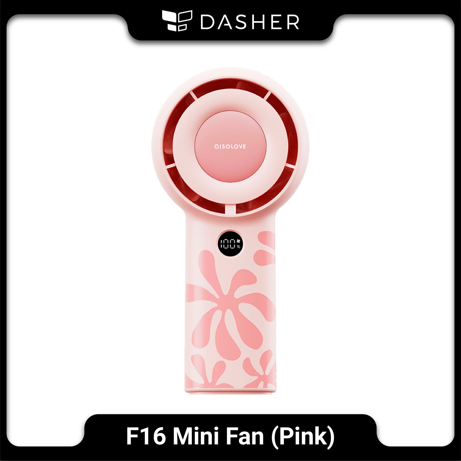 SoLove F15 100 Speed Modes / F16 Mini High Speed Cooling Wind Fan 12 Hours Battery LED Display TYPE C Charging