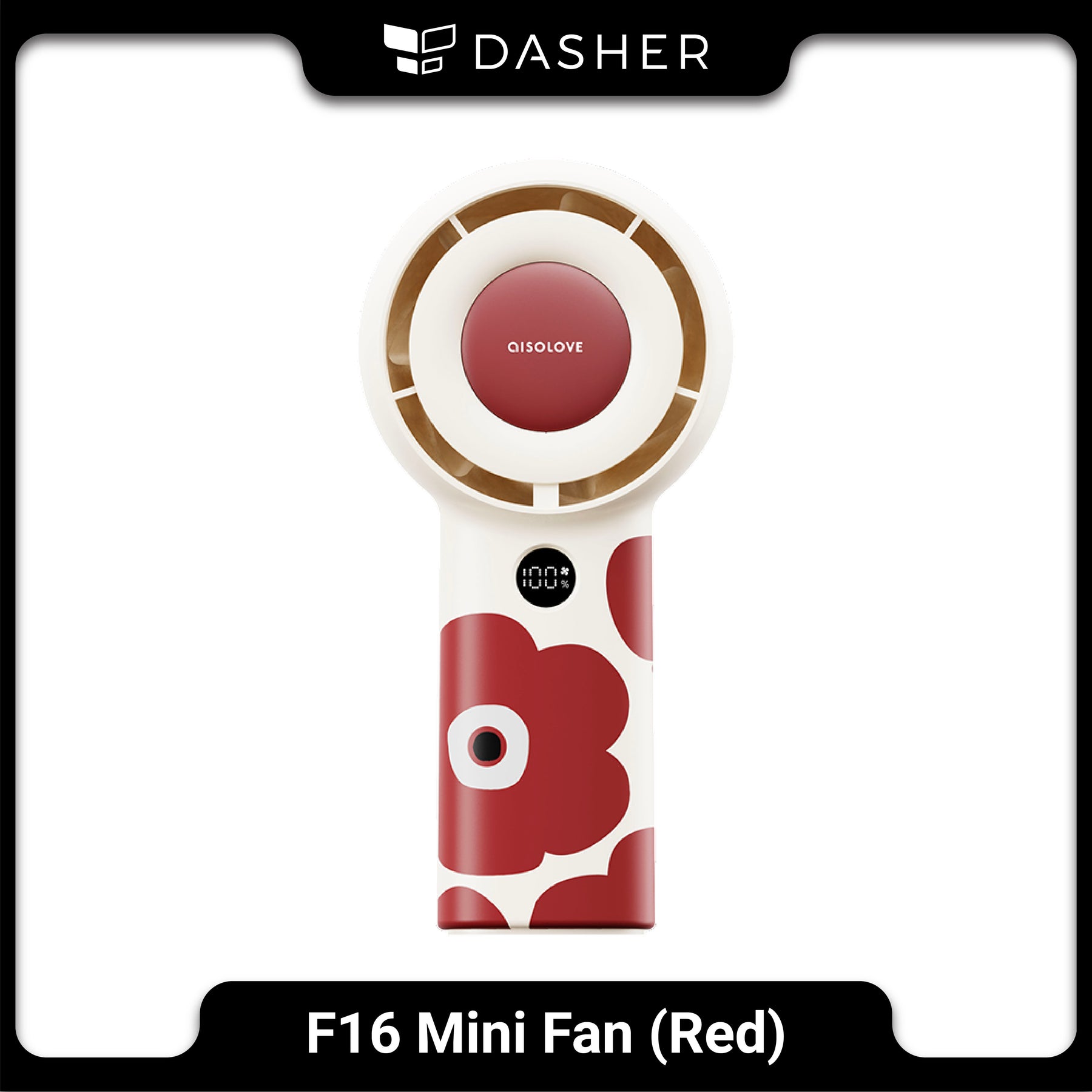 SoLove F15 100 Speed Modes / F16 Mini High Speed Cooling Wind Fan 12 Hours Battery LED Display TYPE C Charging