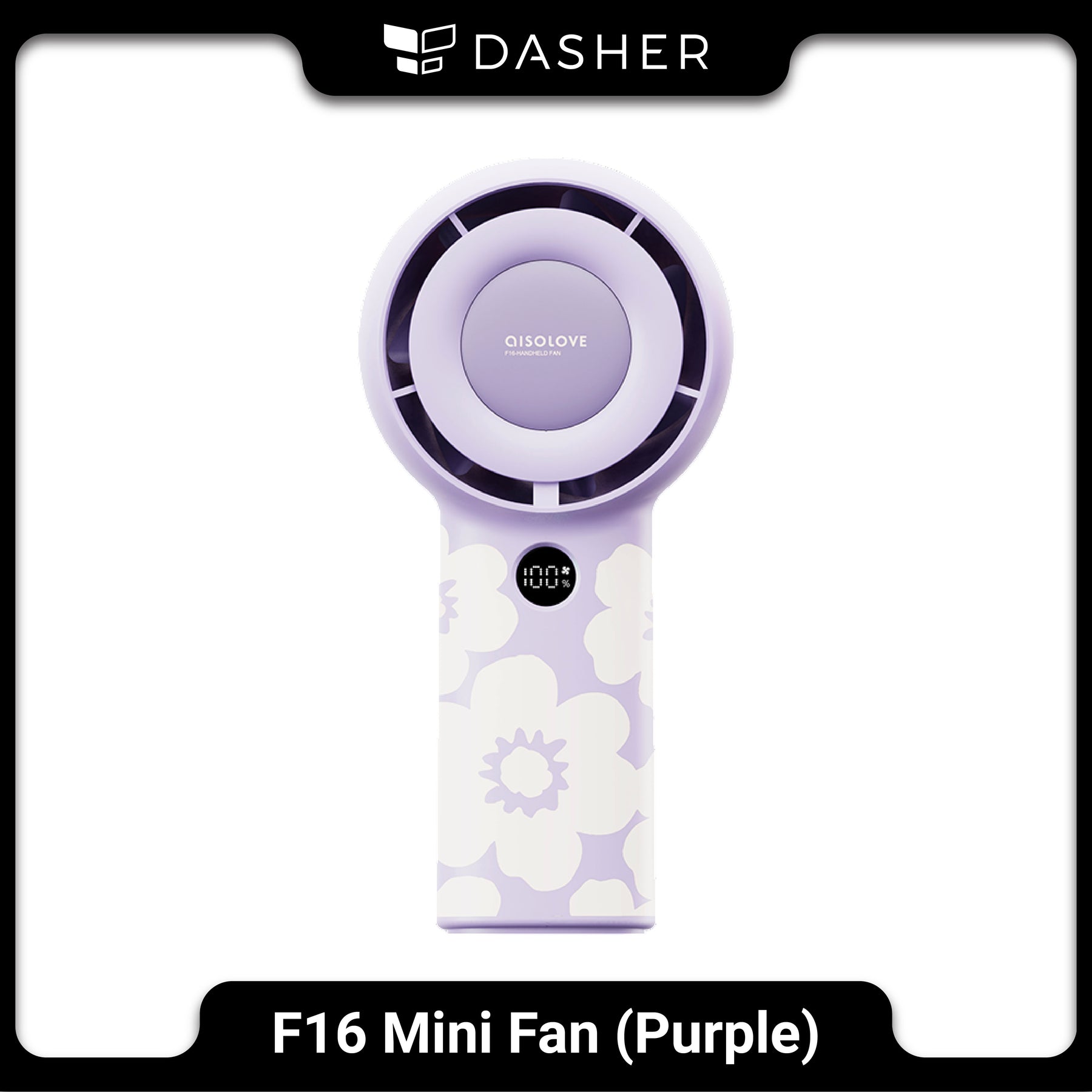 SoLove F15 100 Speed Modes / F16 Mini High Speed Cooling Wind Fan 12 Hours Battery LED Display TYPE C Charging