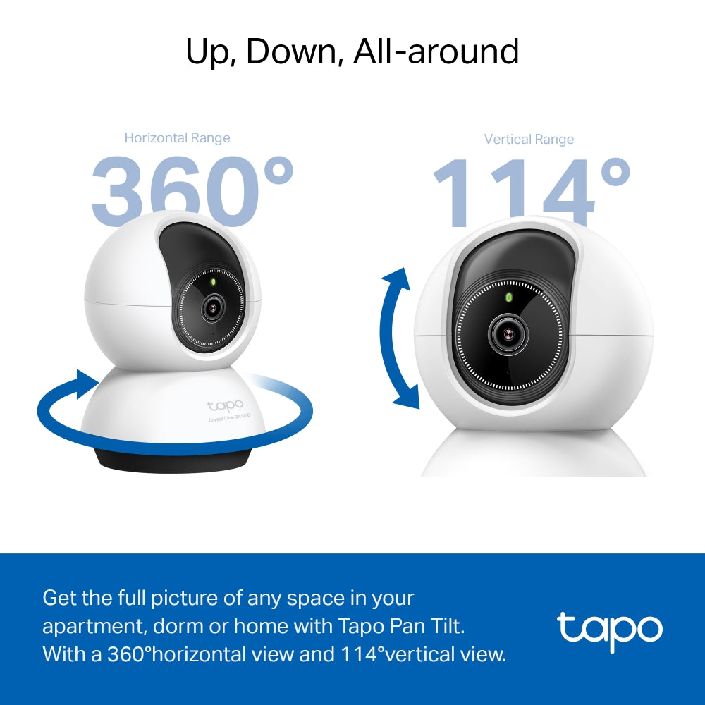 TP LINK TC72 2K 4MP QHD Resolution Pan/Tilt AI Home Security Wi-Fi Camera