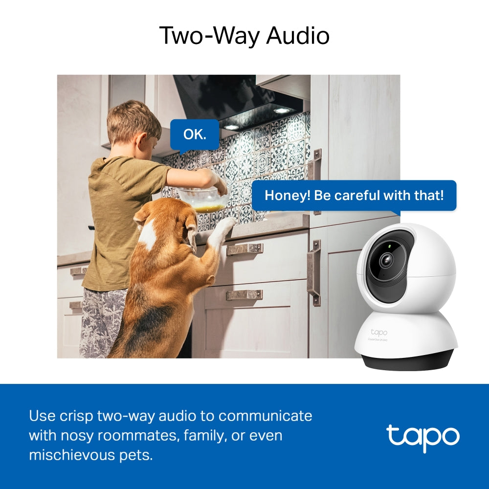 TP LINK TC72 2K 4MP QHD Resolution Pan/Tilt AI Home Security Wi-Fi Camera