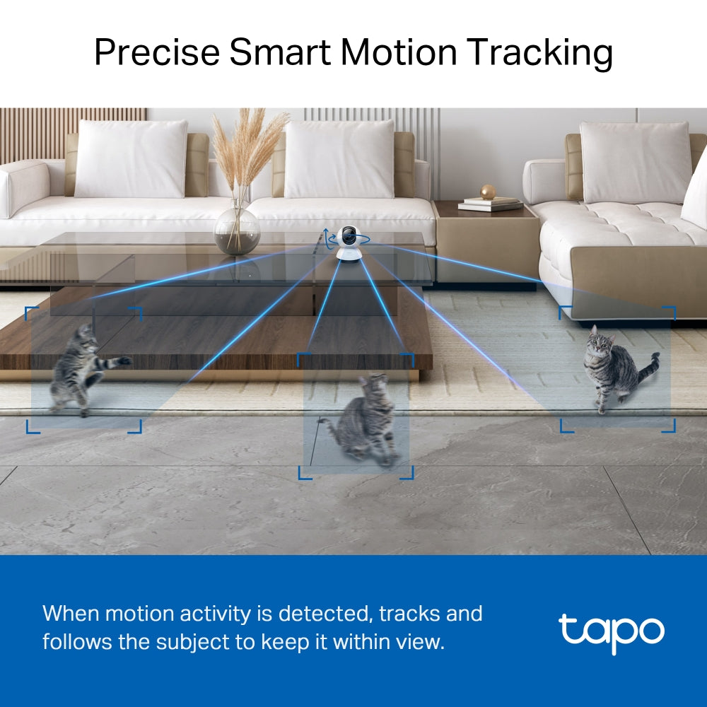 TP LINK TC72 2K 4MP QHD Resolution Pan/Tilt AI Home Security Wi-Fi Camera
