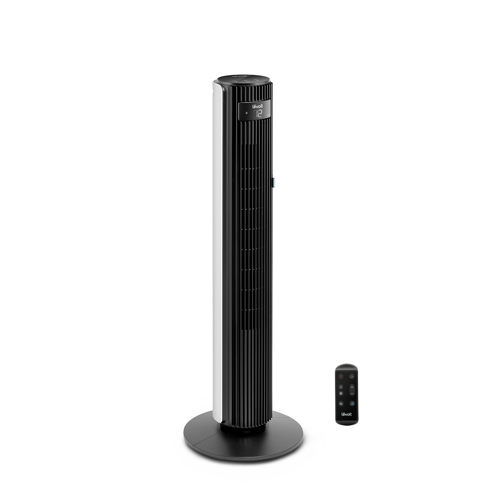 Levoit 42" LTF-F422 DC Tower Fan | Fast Cooling | Low Noise 25db | Temperature Sensor | 12 Variable Fan Speed | 12H Timer | Washable Cover