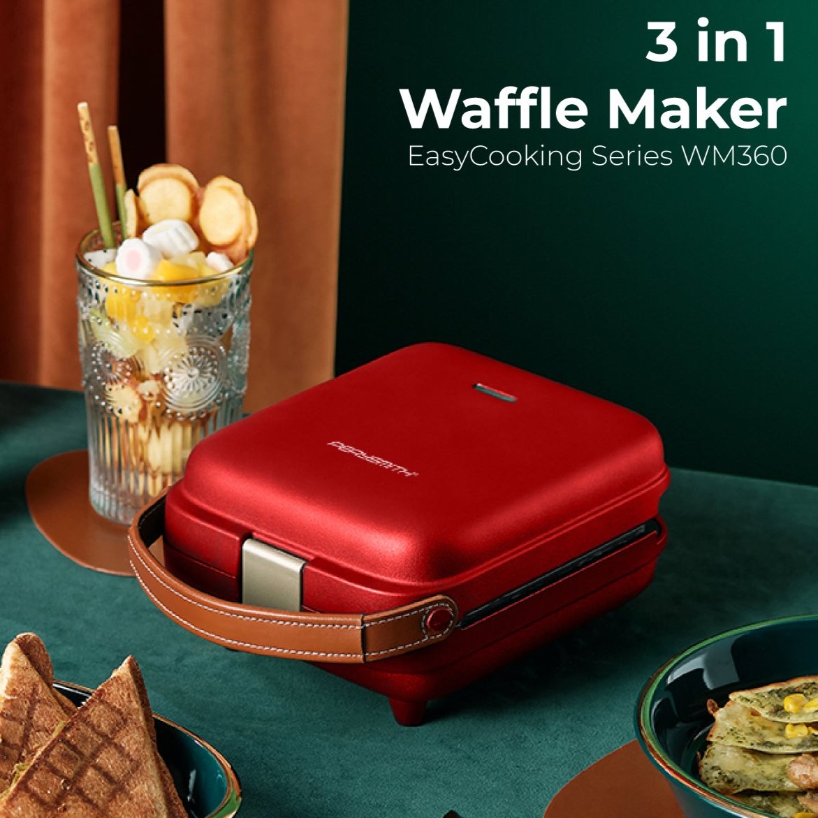 PerySmith 3in1 Waffle Maker EasyCooking Series WM360